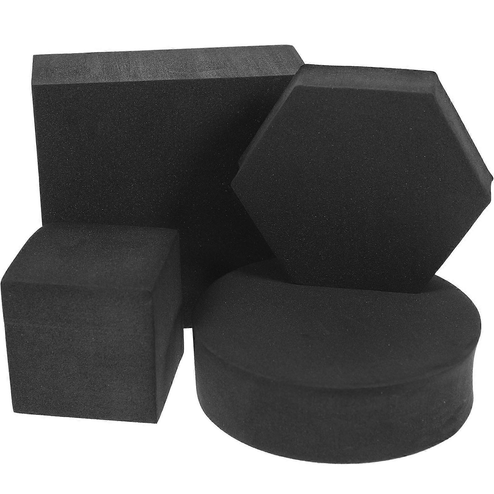 Black Geometry Cube Photo Props for Product Photography Durable Foams Material Lightweight Small Size