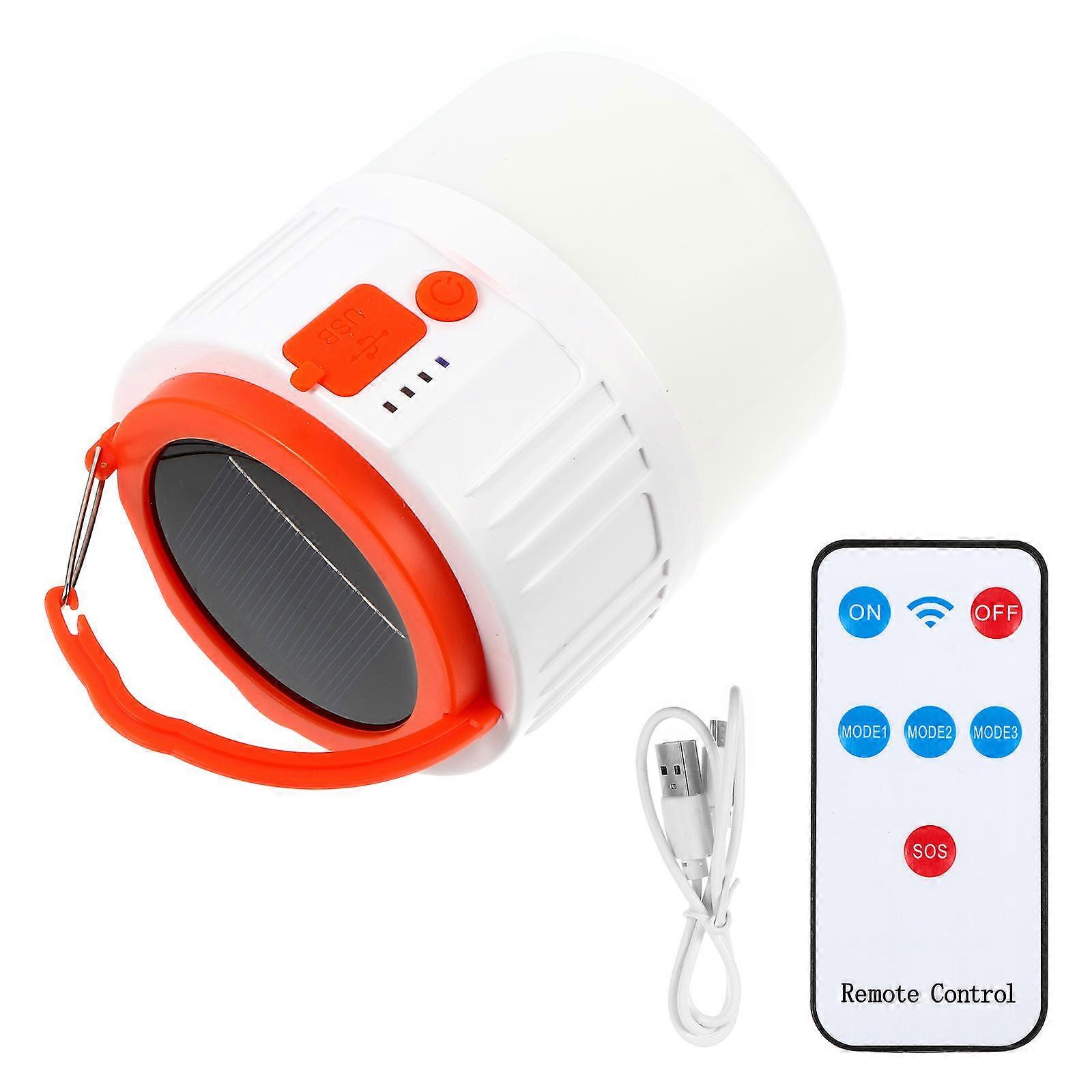 Portable Solar Camping Lights Solar Charging Light with Remote Control for Home Emergency Outdoor Activities 1 Set