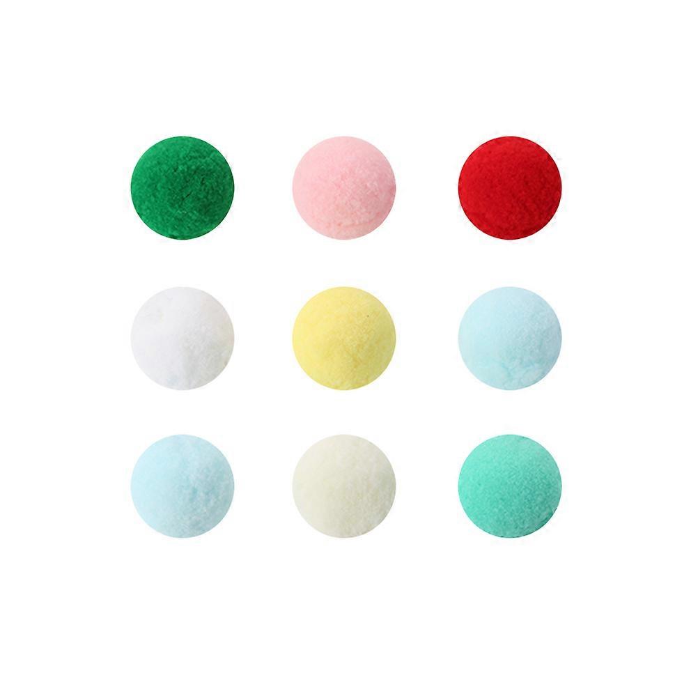 Kitten Toy Plush Ball Cat Teasing Toy Pet Cat Toy Assorted Color 2×2×2in 15Set