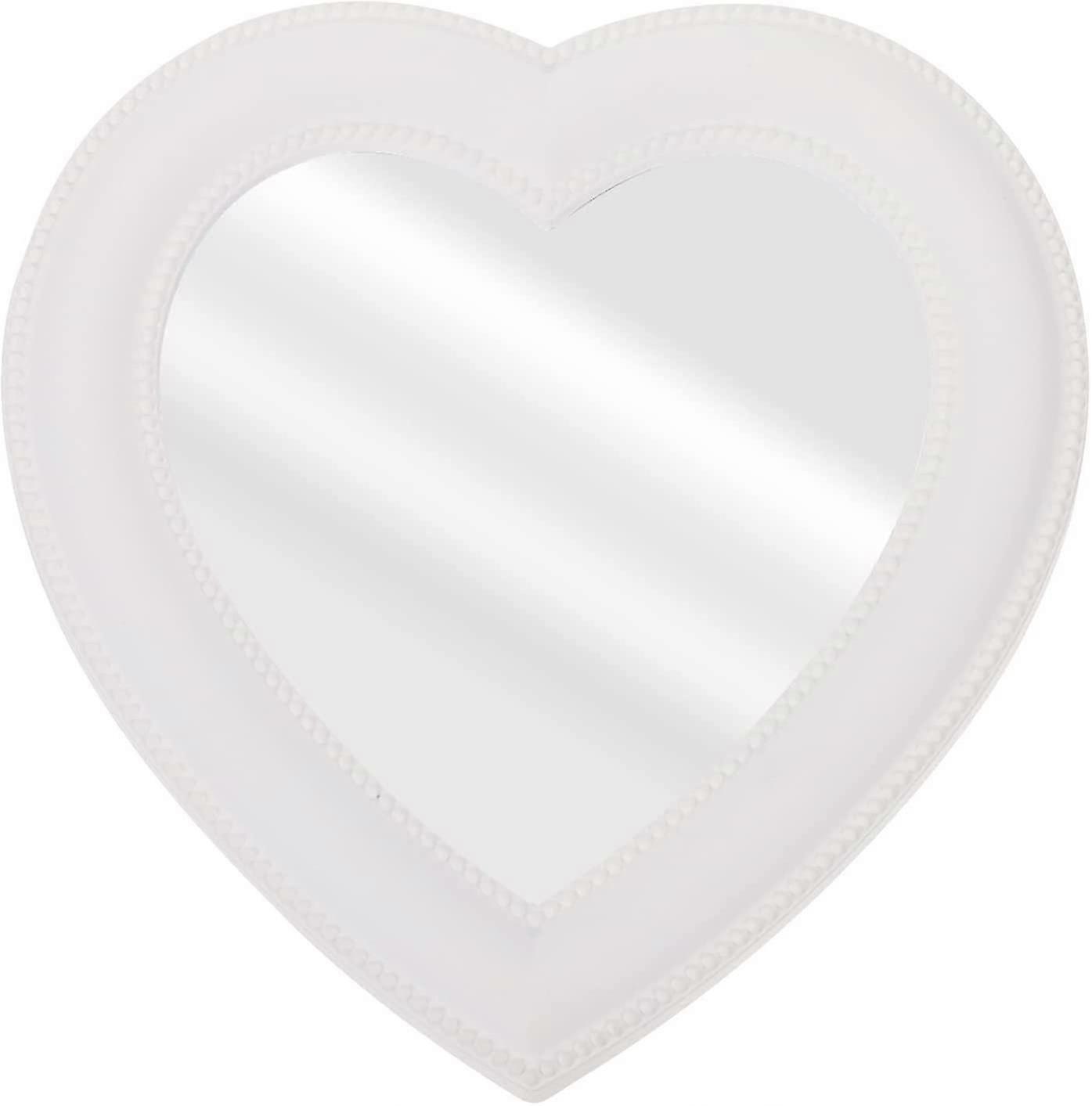 Vention Heart Makeup Mirror Wall Heart Shaped Mirror Tabletop Cosmetic Mirror With Stand Vanity Mirror Portable Stand Table Mirror Pink