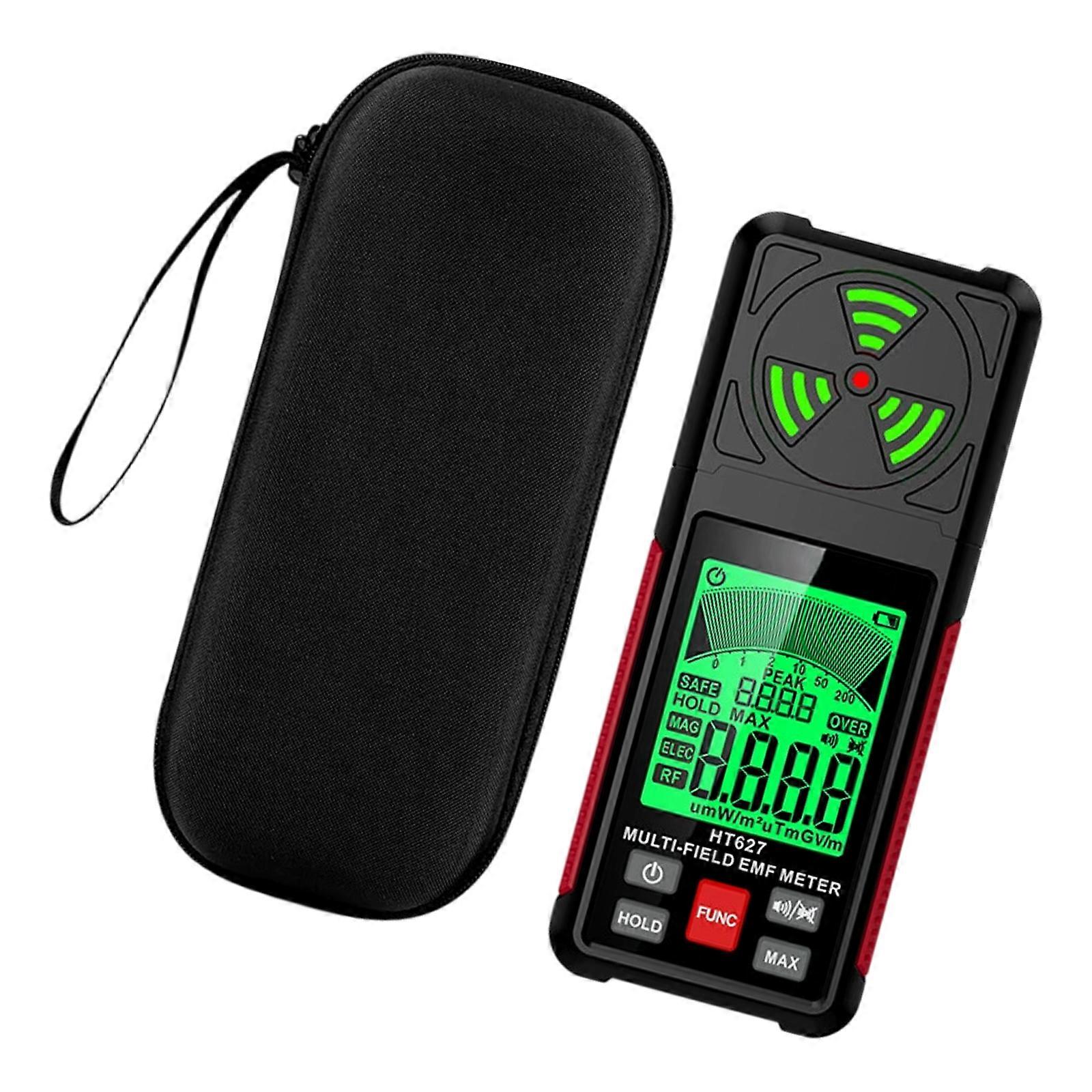 Radiation Monitors Tester with Alarm Radio Frequency Detector Electromagnetic Radiation Detector Handheld Meter Multicolor