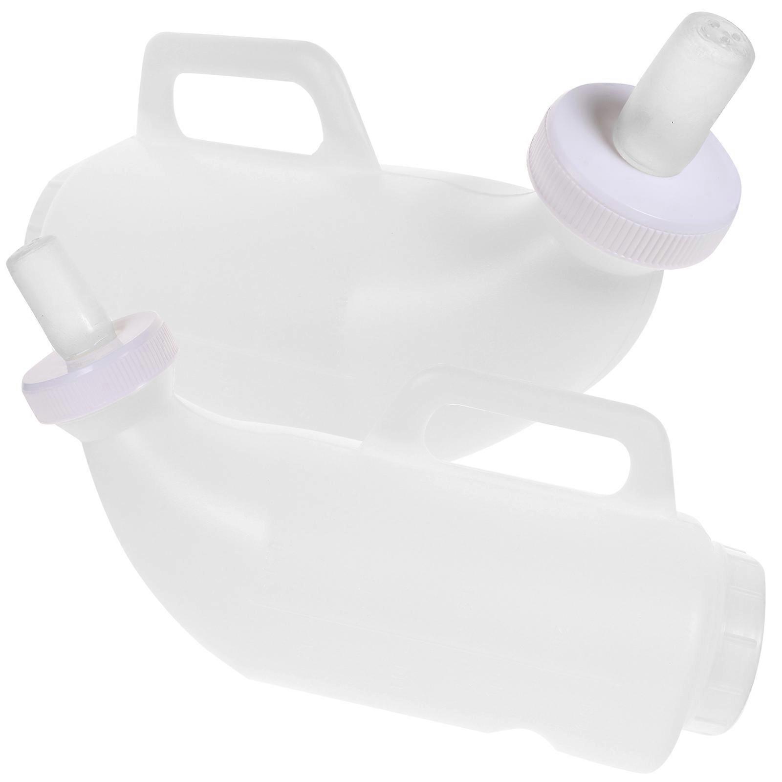 2 Sets Calf Feeding Bottle for Sheep Milk Livestock Nursing White