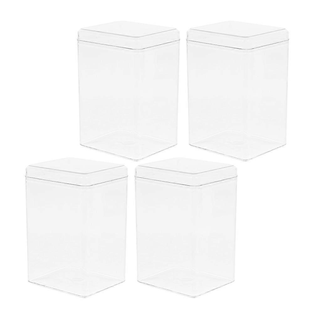 Transparent Box for Storage Use Keeps Counter Tidy 4pcs
