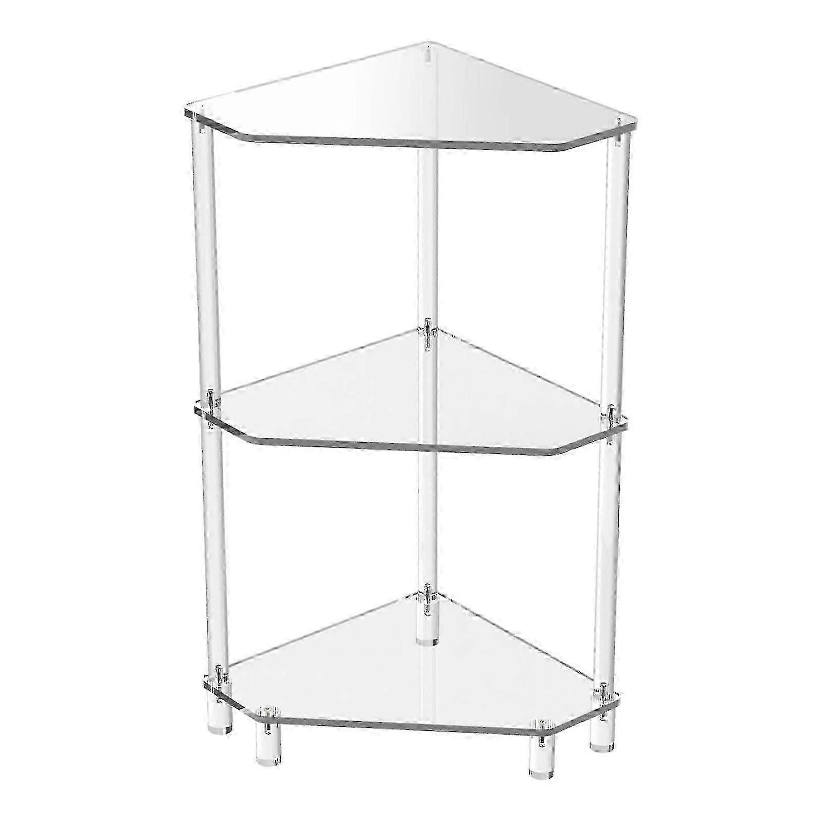 2025 Acrylic Corner Table for Small Spaces, Compact Kitchen & Bedroom Side Table