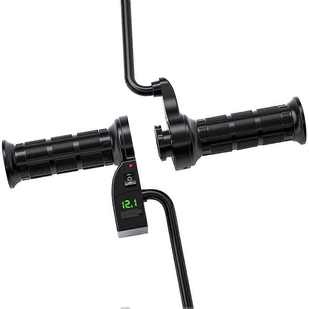 Digital Display Electric Heated Grip Covers for Motorcycles, Scooters & ATVs – Adjustable Temperature Warm Hand Grips for Cold Weather