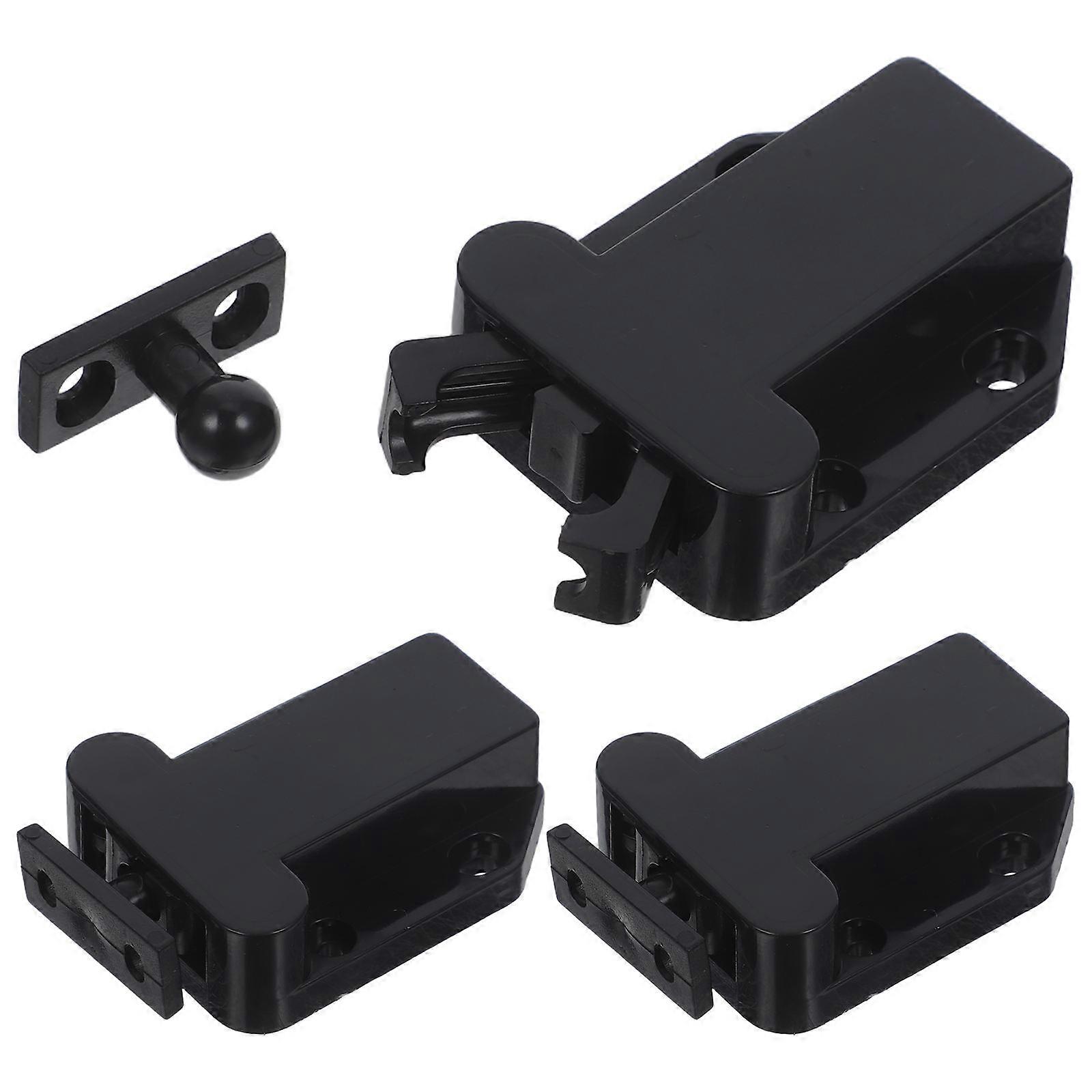 Hidden Door Push Latch 3Pcs Device For Furniture Drawer Kitchen Bathroom Use Closure Design