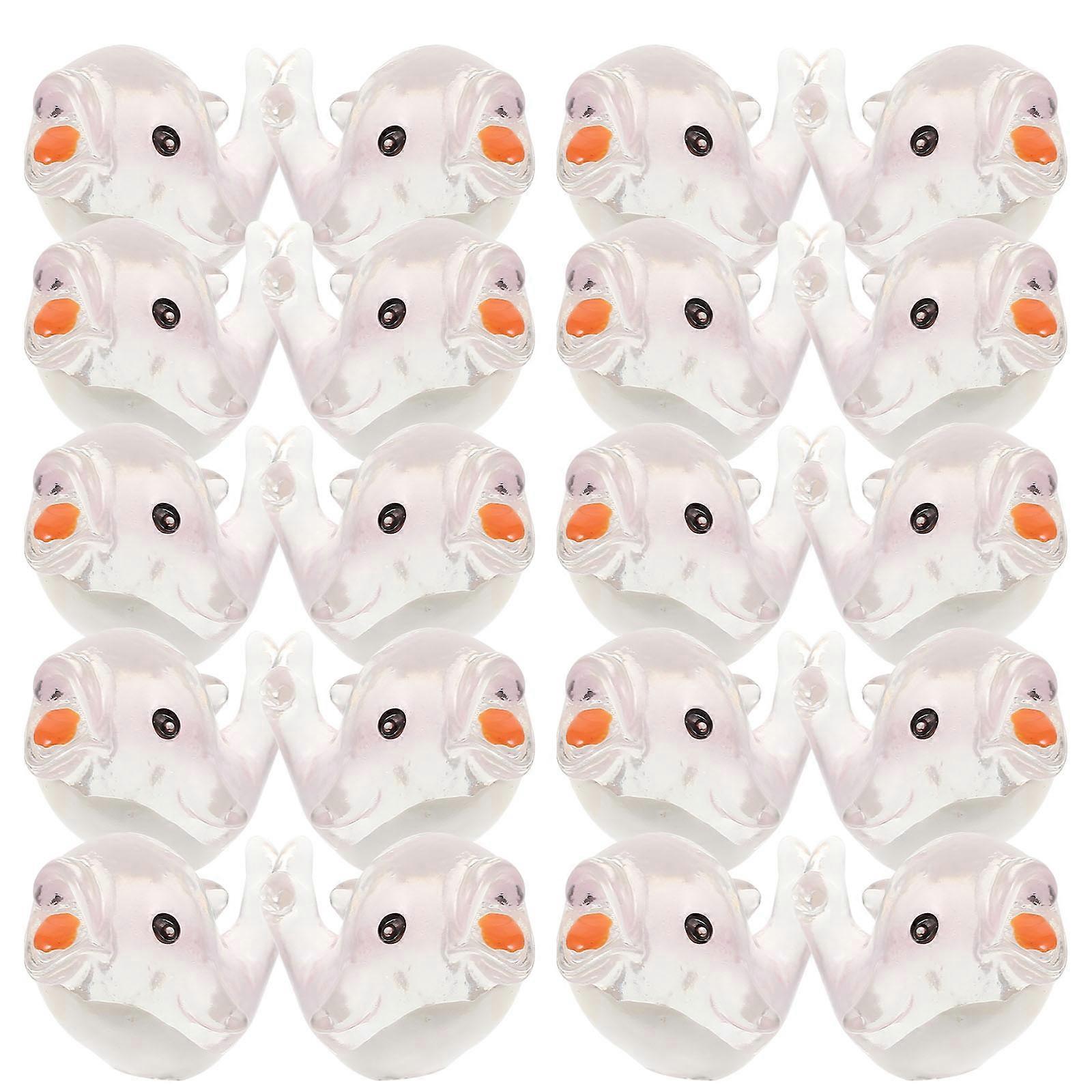 Mini Animal Figures 20Pcs Garden Ornament Decoration 2.5X2CM Crafted From Synthetic Resin
