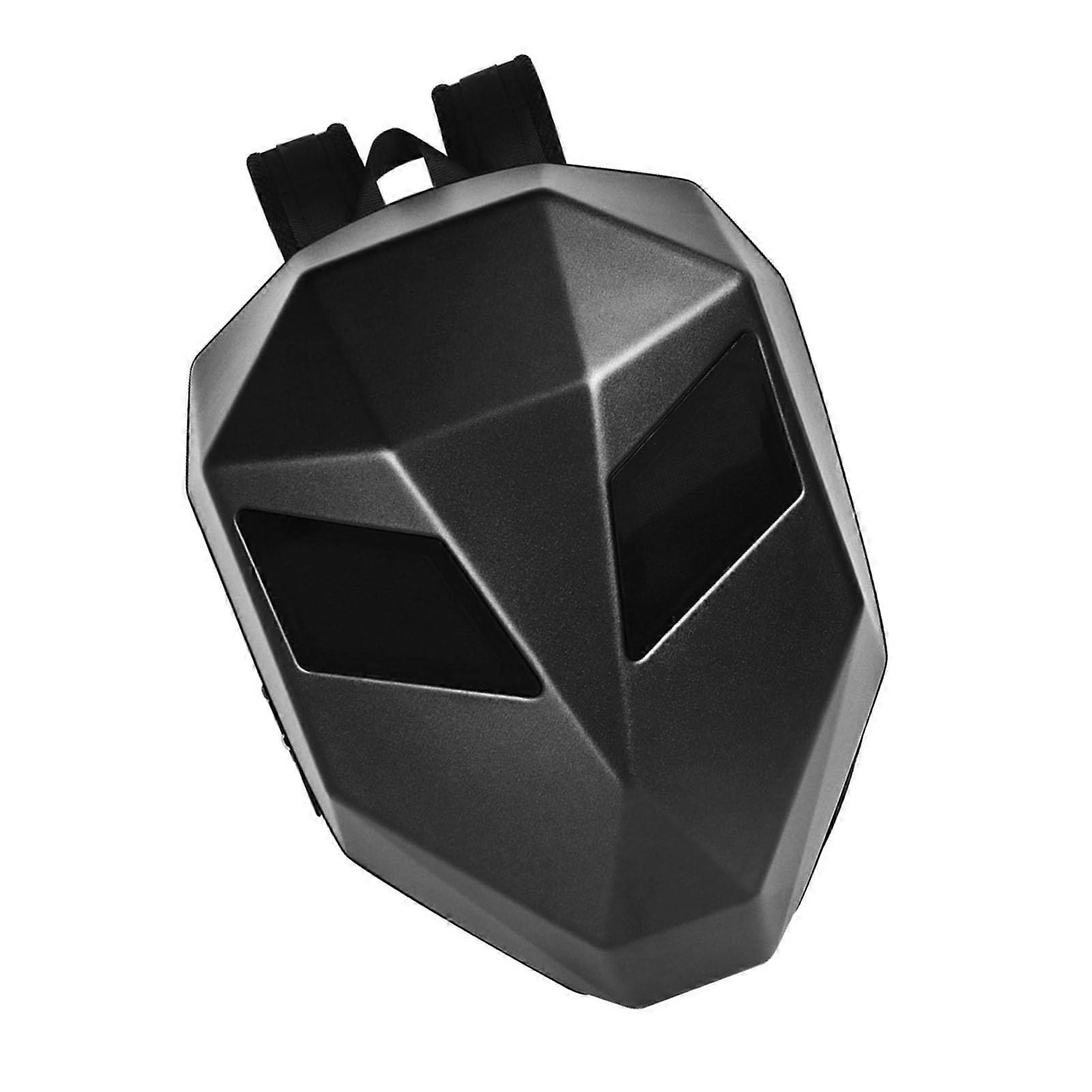 Motorcycle Backpack with LED Eyes, Waterproof Helmet Backpack LED Programmable Laptop Bags Black