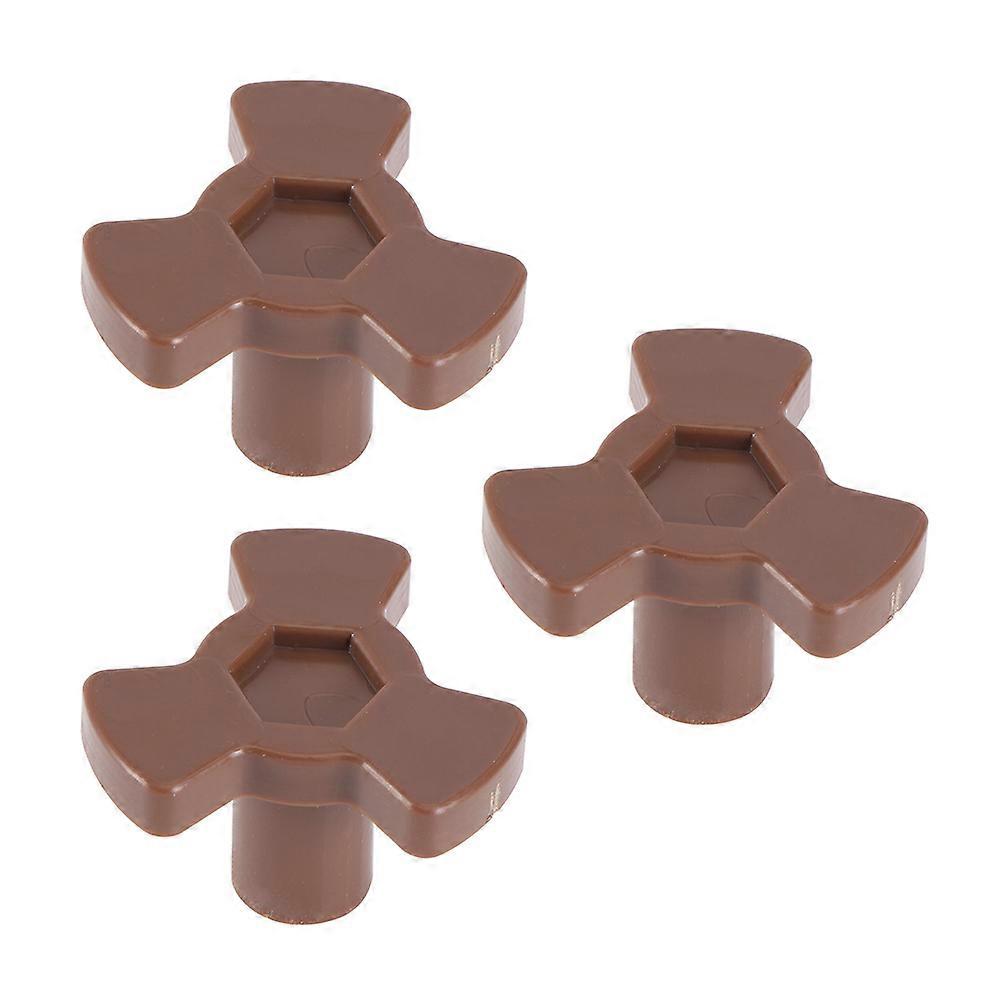 Microwave Turntable Coupler Y-Shape Replacement Part For Home Users And Appliance Repairers In Brown 3Pcs For Rotation Function