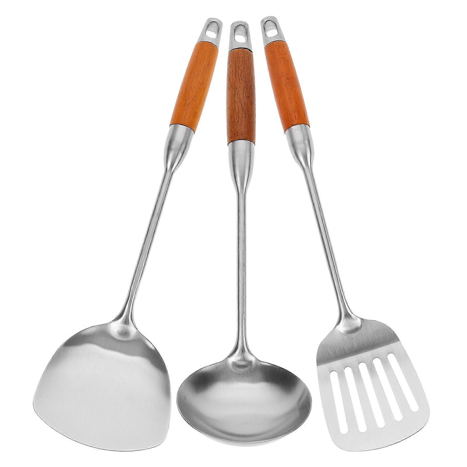 Stainless Steel Kitchen Utensil Set with Ergonomic Handle for Home Use Assorted Color