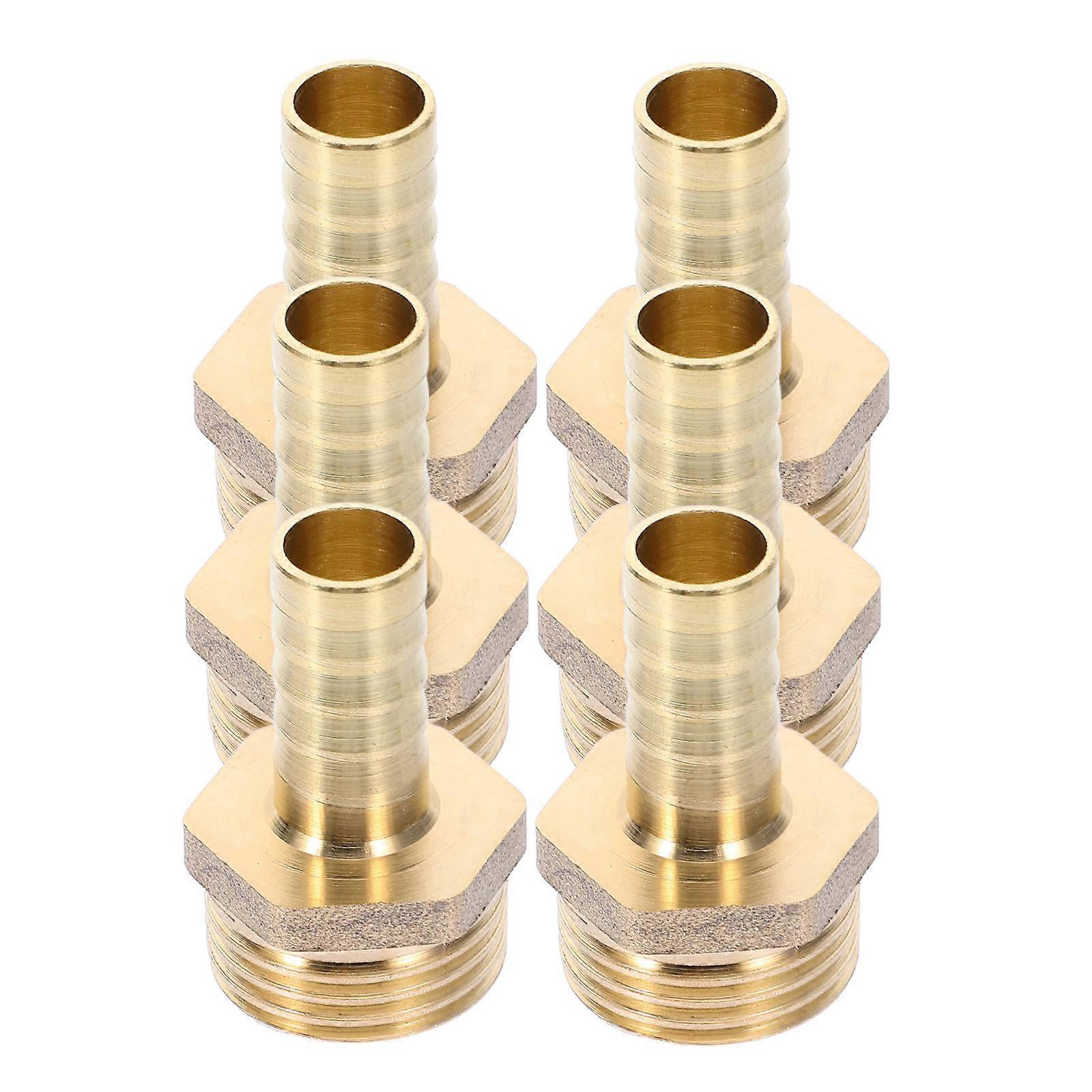 6Pcs Copper Pipe Connector Straight Fitting Adapter For Plumbing Jobs With 6Mm Hole Diameter Designed For Handyman