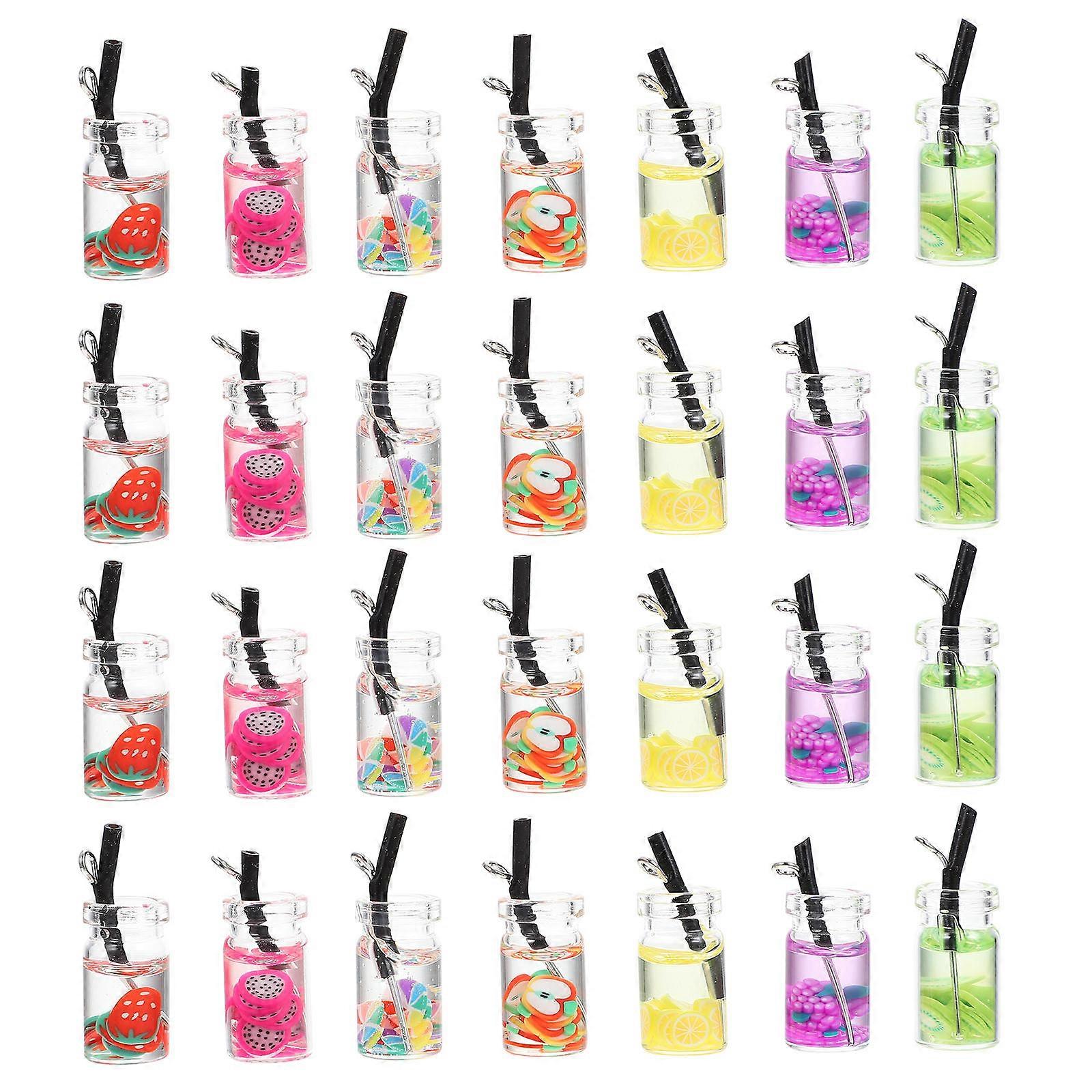 Fruit Bottle Charms with Hanging Hole, Suitable for Various Crafts