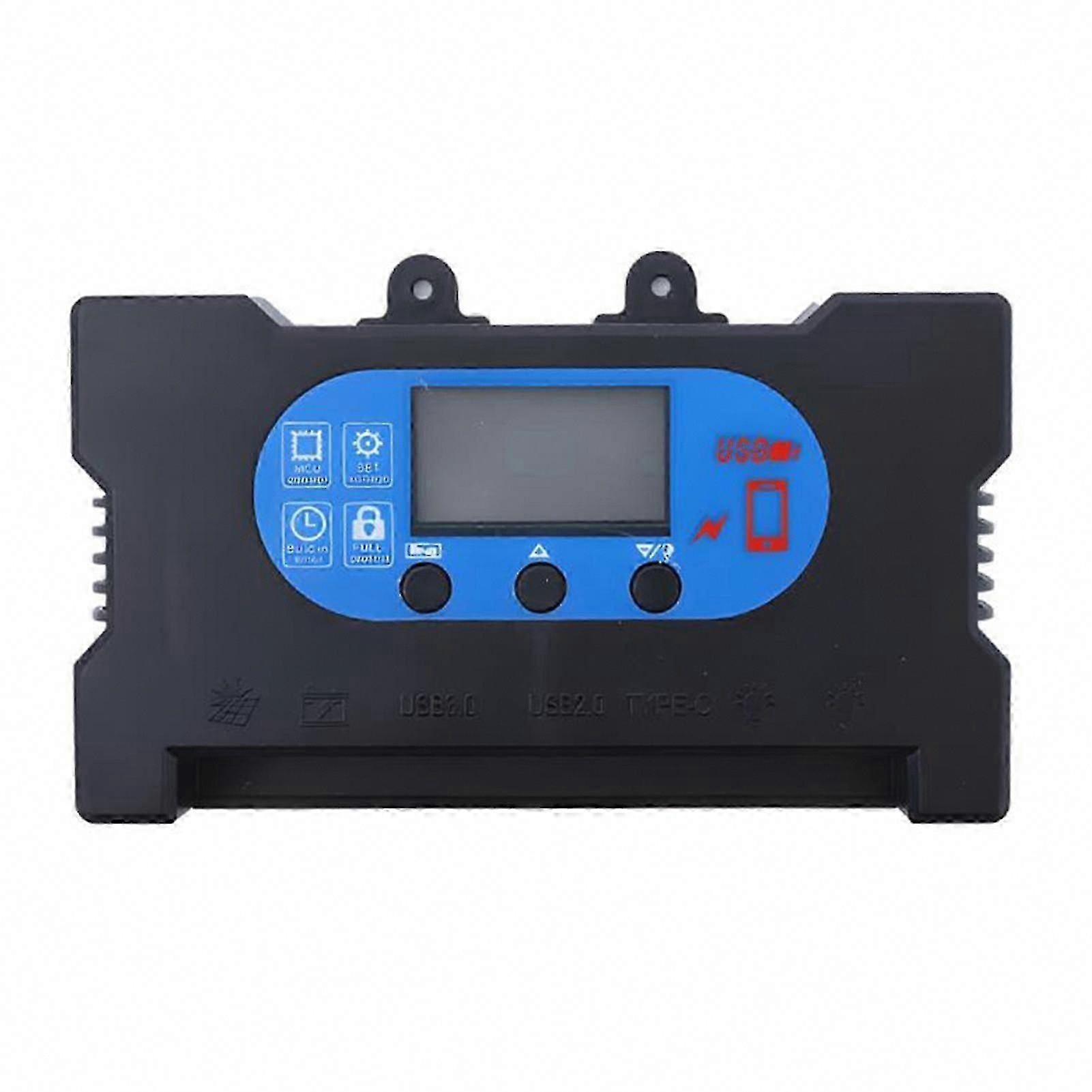 12V/24V Solar Charge Controller with Dual USB Fast Charging & Multiple Protections for Efficient Solar Energy Conversion