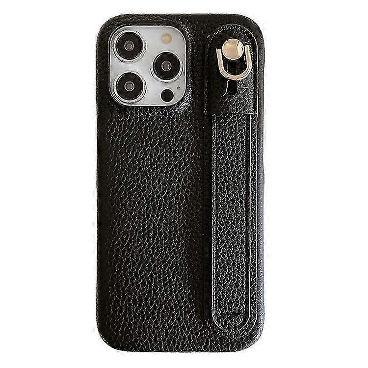 PU Leather Phone Case with Wrist Strap & Stand for 16 Pro Max, Protective Cover with PET Material
