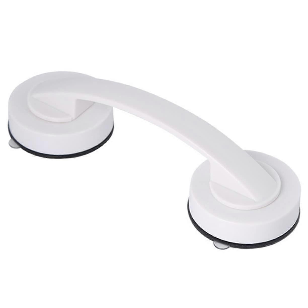 Nonslip shower handle with suction cups, secure grip, easy installation, suitable for seniors.