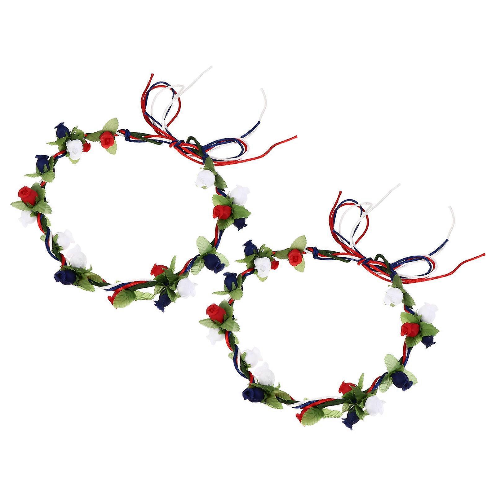 Wreath Headpiece 2Pcs For Christmas And Travel Events Featuring Comfortable Fabric And Round Shape For Women And Men