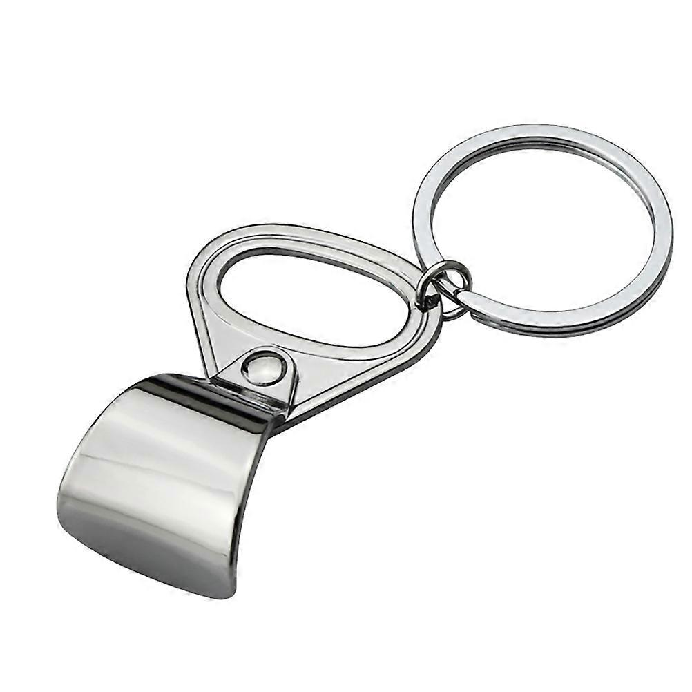 1 Pc Metal Key Chain Bottle Opener Silver Multipurpose Practical Decorative