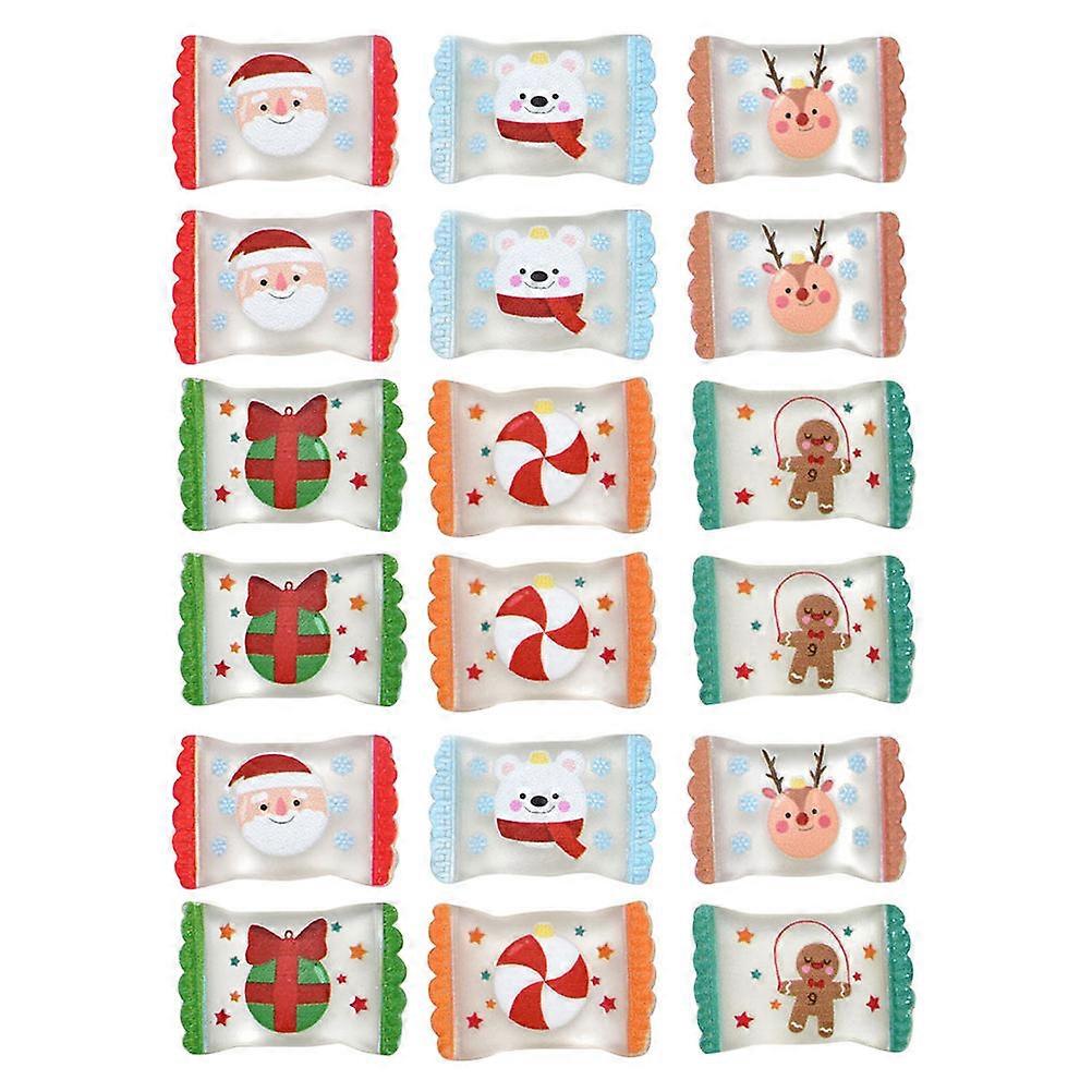 Cute Resin Charms 60Pcs Christmas Theme Mini Ornaments Ideal For Kids Scrapbooking Embellishment 2.1x1.4cm
