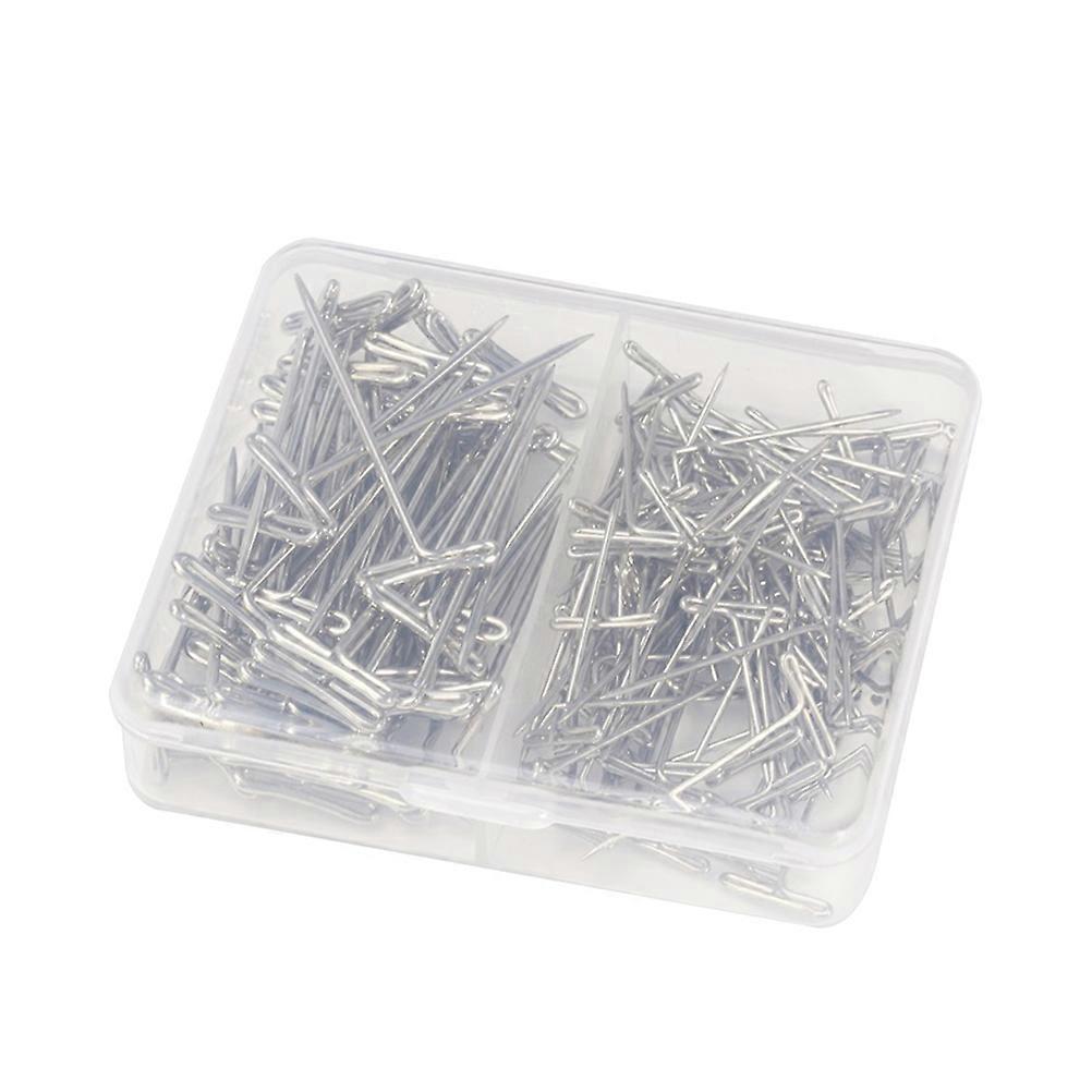 Wig TPins Set with 100pcs Stainless Steel Pins in 45mm and 53mm Sizes for Wig Use Silver Color