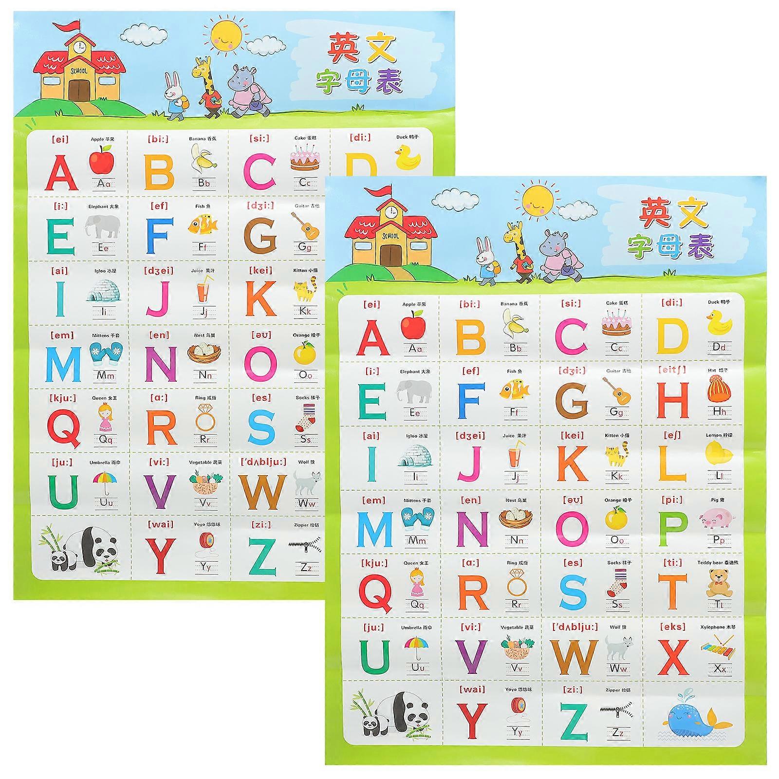 Self Adhesive Alphabet Wall Stickers Removable PVC Learning Charts for Kids' Room & Classroom Decoration Assorted Colors