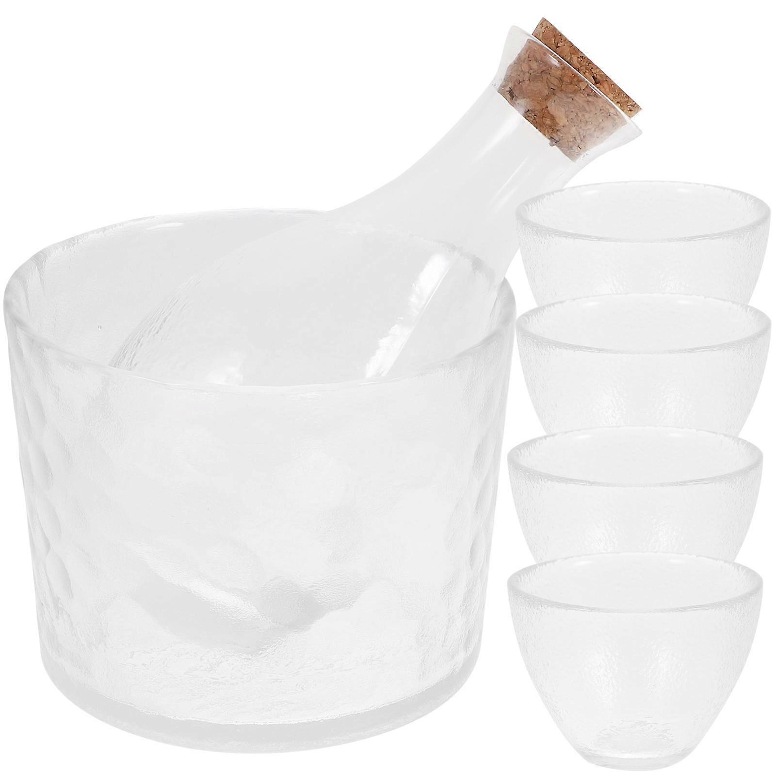 Handmade Glass Tea Cup Set Sake Pot Exquisitely Designed For Home Use Restaurant Special Drinking Occasions 1 Set