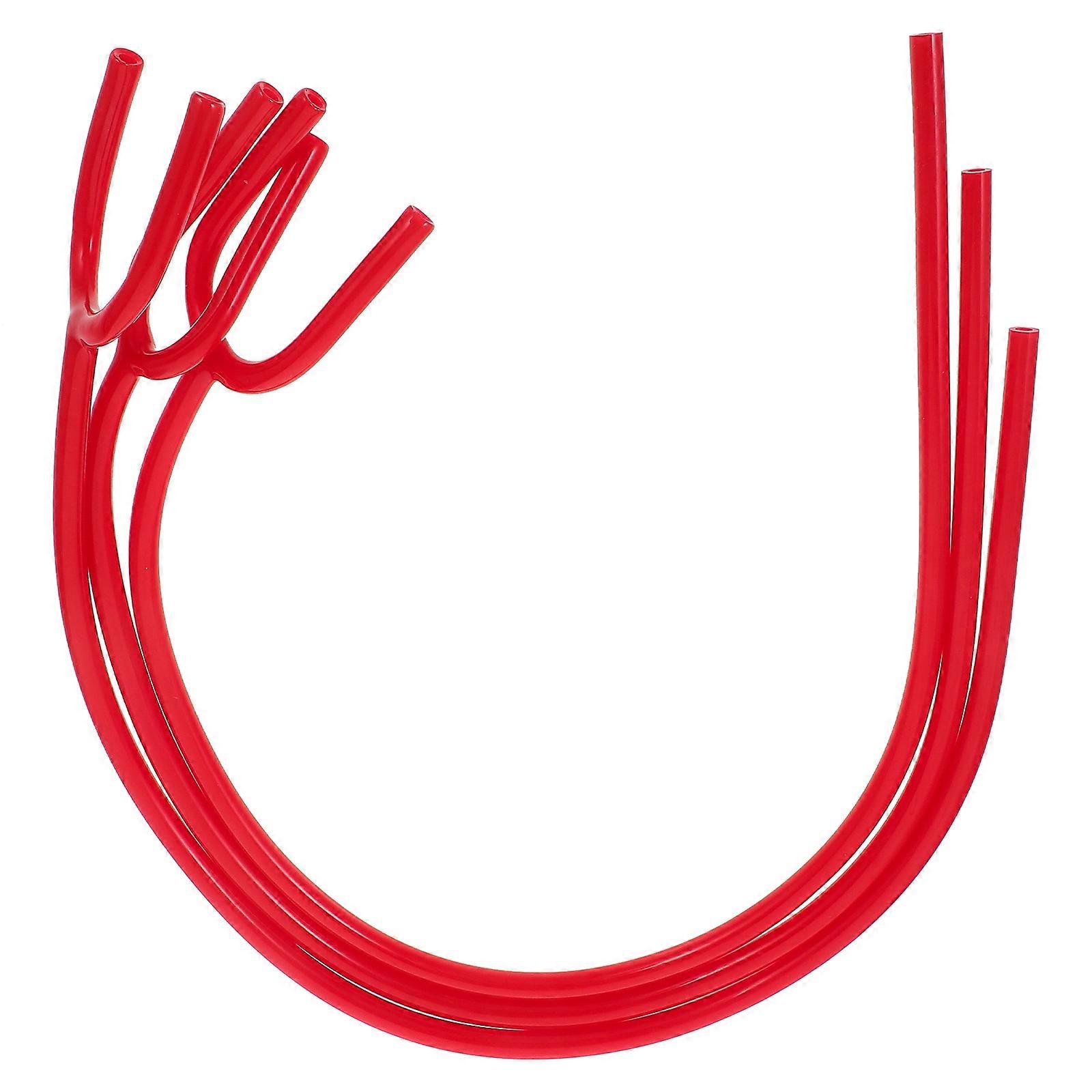 Stethoscope Extension Tube Replacement for Various Stethoscopes Flexible PVC Red 3pcs