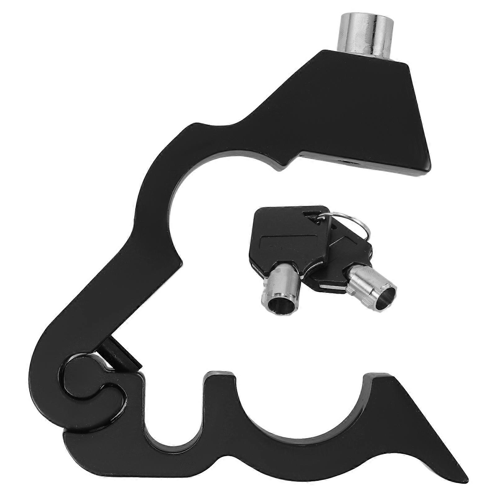 Robust Motorcycle Anti-Theft Handle Lock Heavy Duty Design For Scooters And ATVs With Black Set