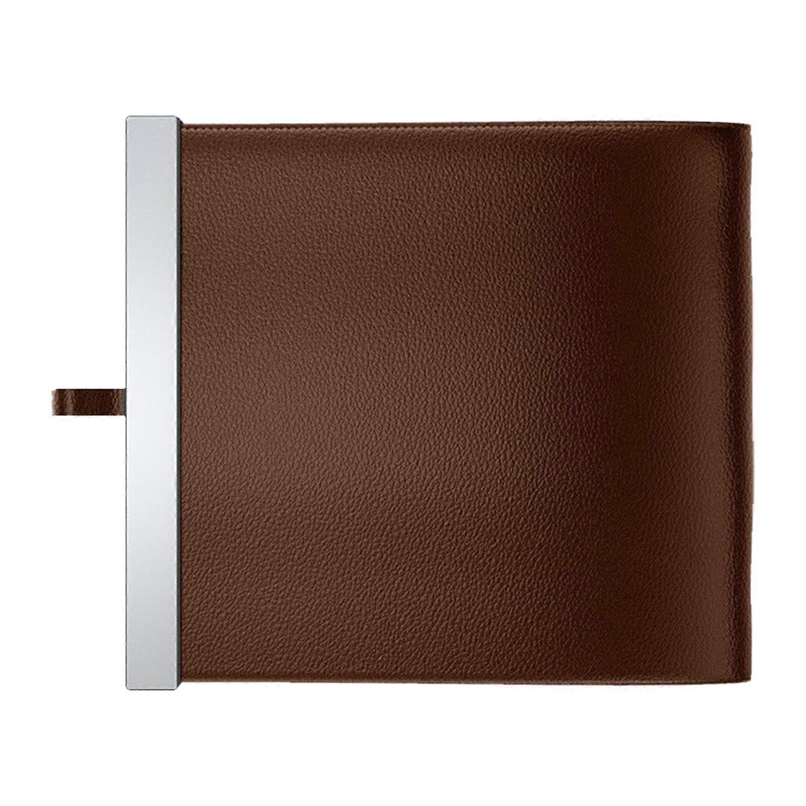 Foldable Car Trash Can Waterproof Leak-Proof PU Leather Back Seat Trash Can Brown for Vehicles