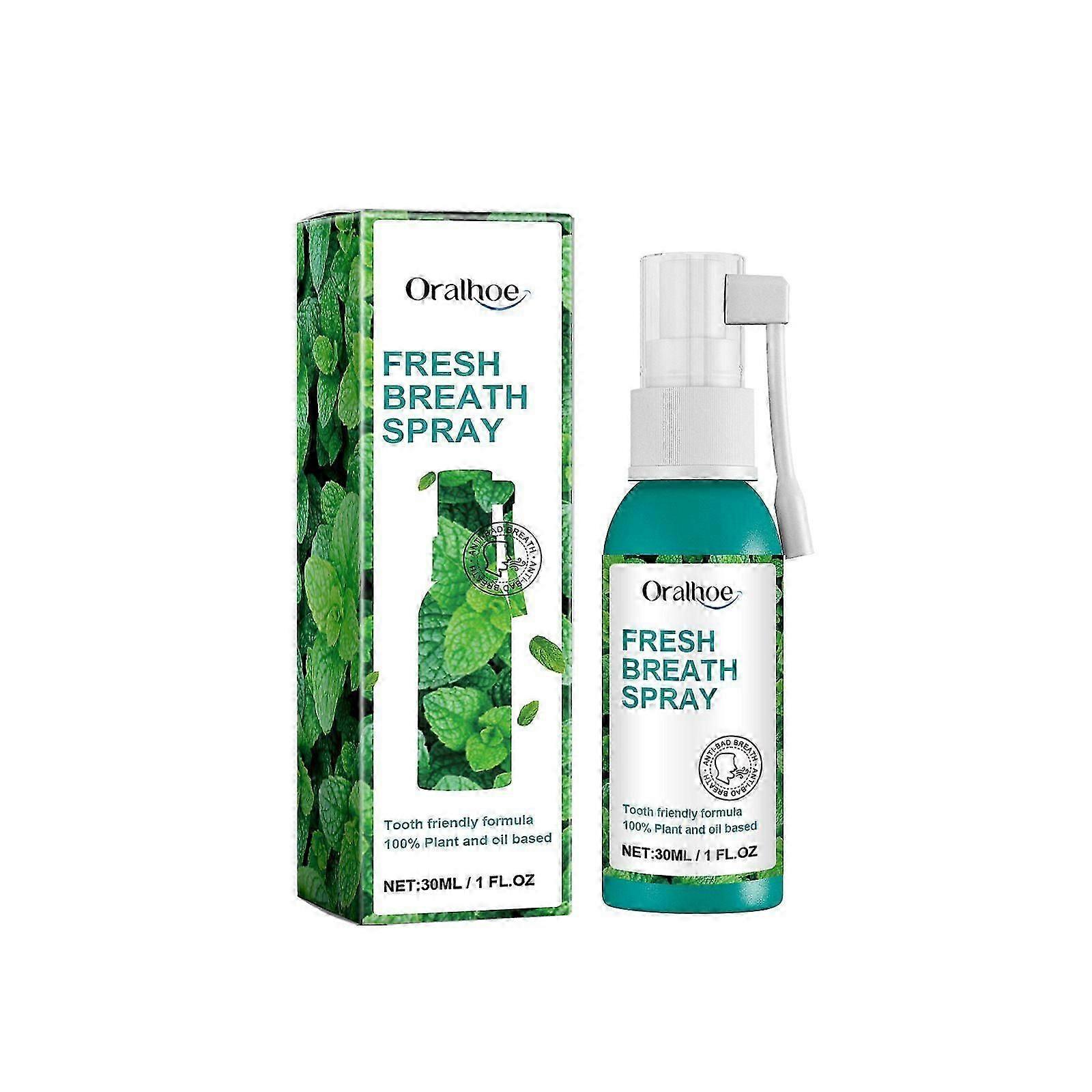 Fresh Breath Spray - Instant Mint Freshness & Long-Lasting Odor Relief, Natural Oral Cleanser