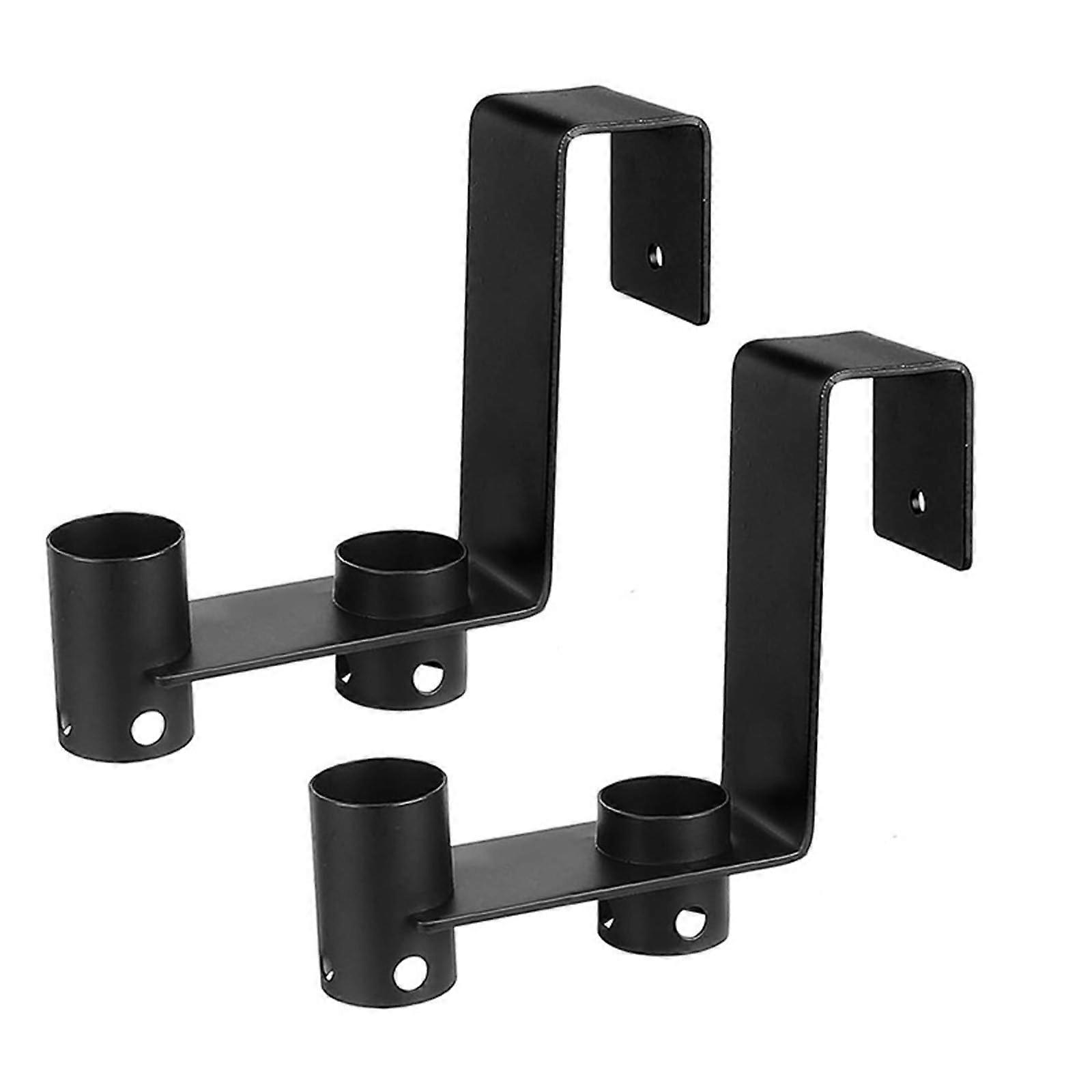 Metal Pool Fence Hooks 2-Pack, Rust-Free Outdoor Tool Organizer for Brushes, Nets, and Poles, Durable Storage Solution