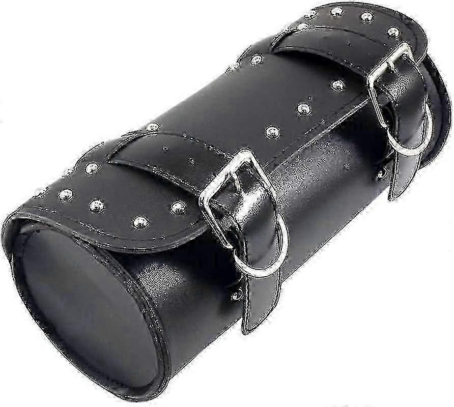 Universal Motorcycle Saddle Bag - Waterproof Leather Tool Storage for Bikes