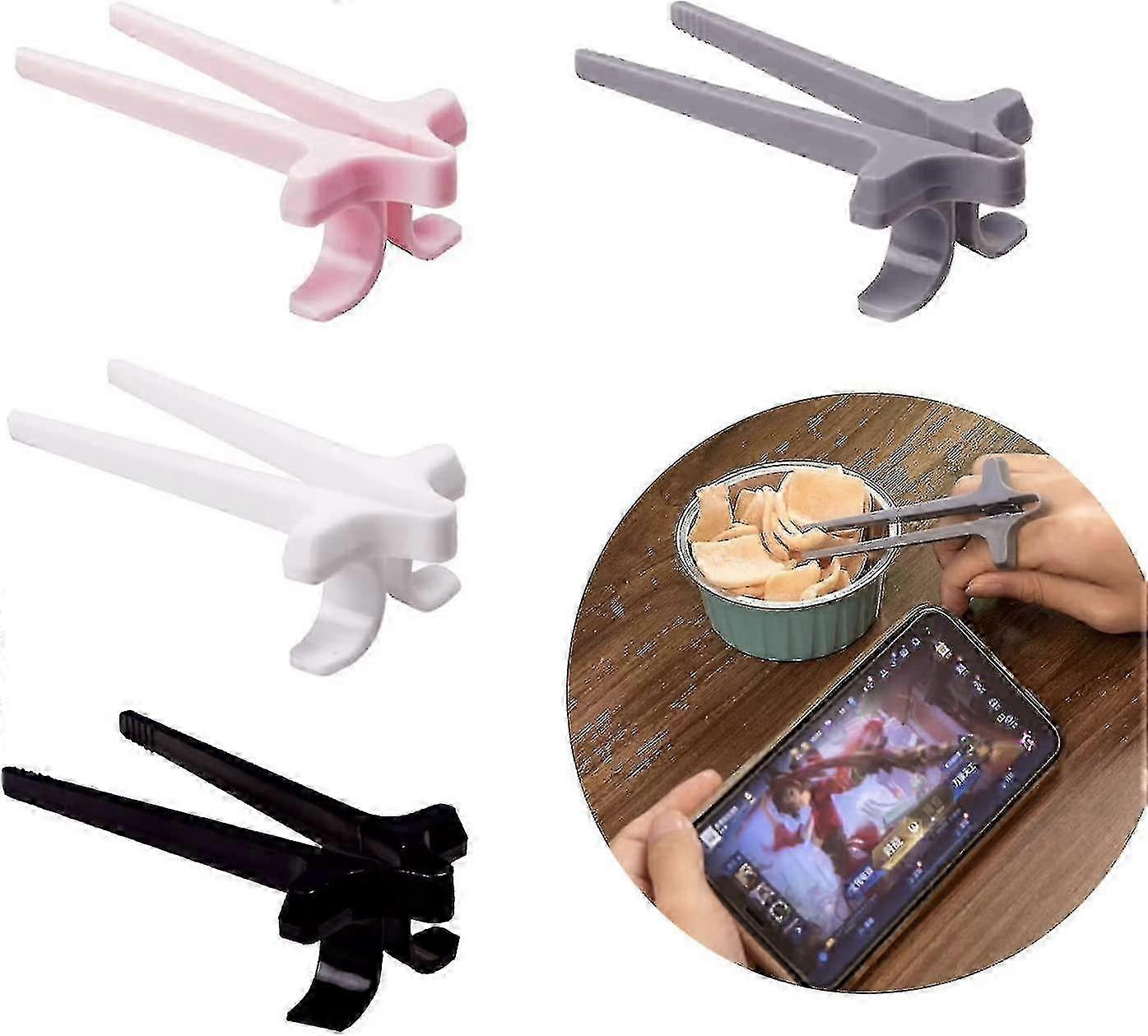 4 st fingerpinnar för snacks för spelare, snacksklämmor potatischips extrakontroller speltillbehör
