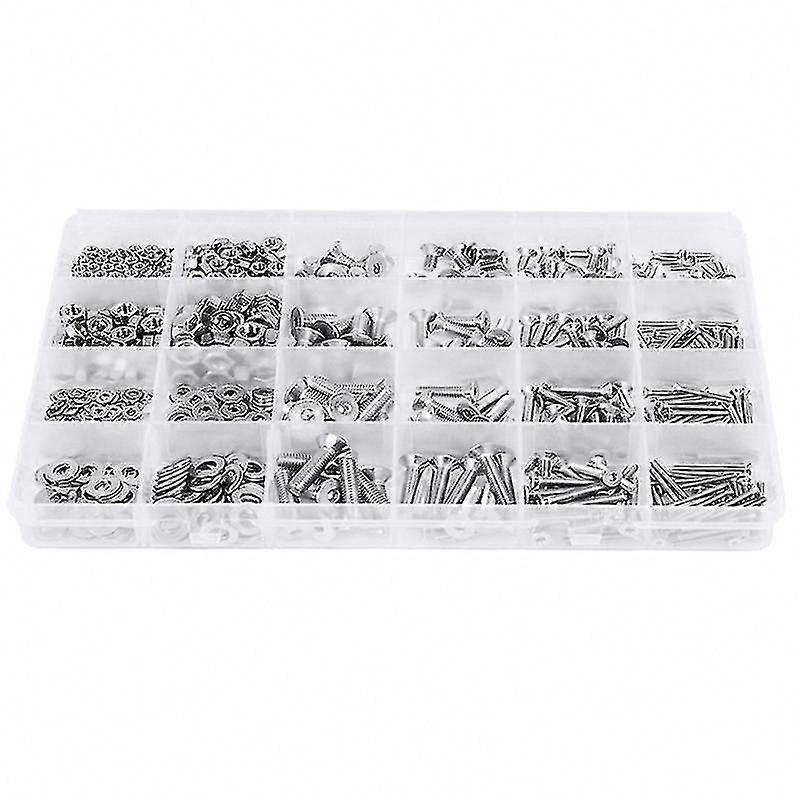 880pcs Assorted Screws Set in Storage Box for DIY & Home Repair