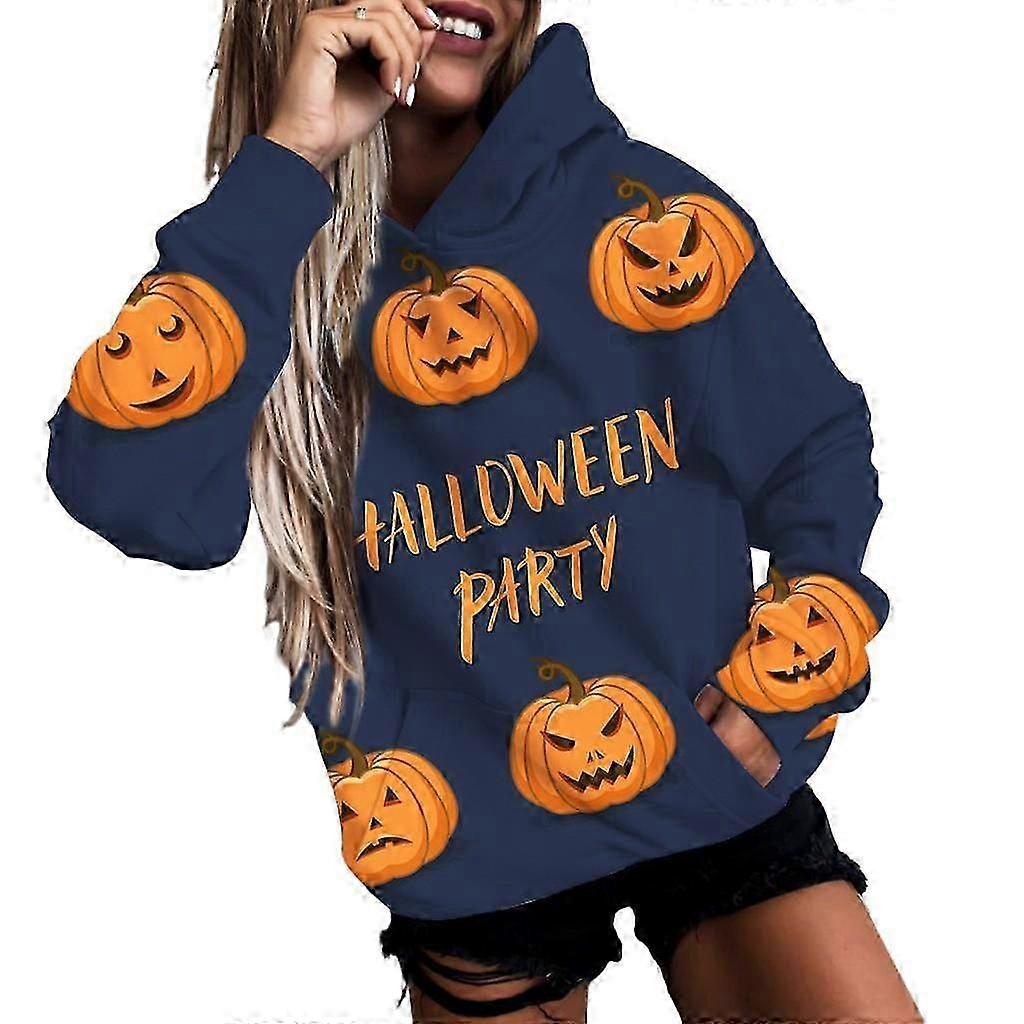 Sweat à capuche d'Halloween avec poche pour femme | Sweat-shirt chaud à la mode d’automne pour le style britannique