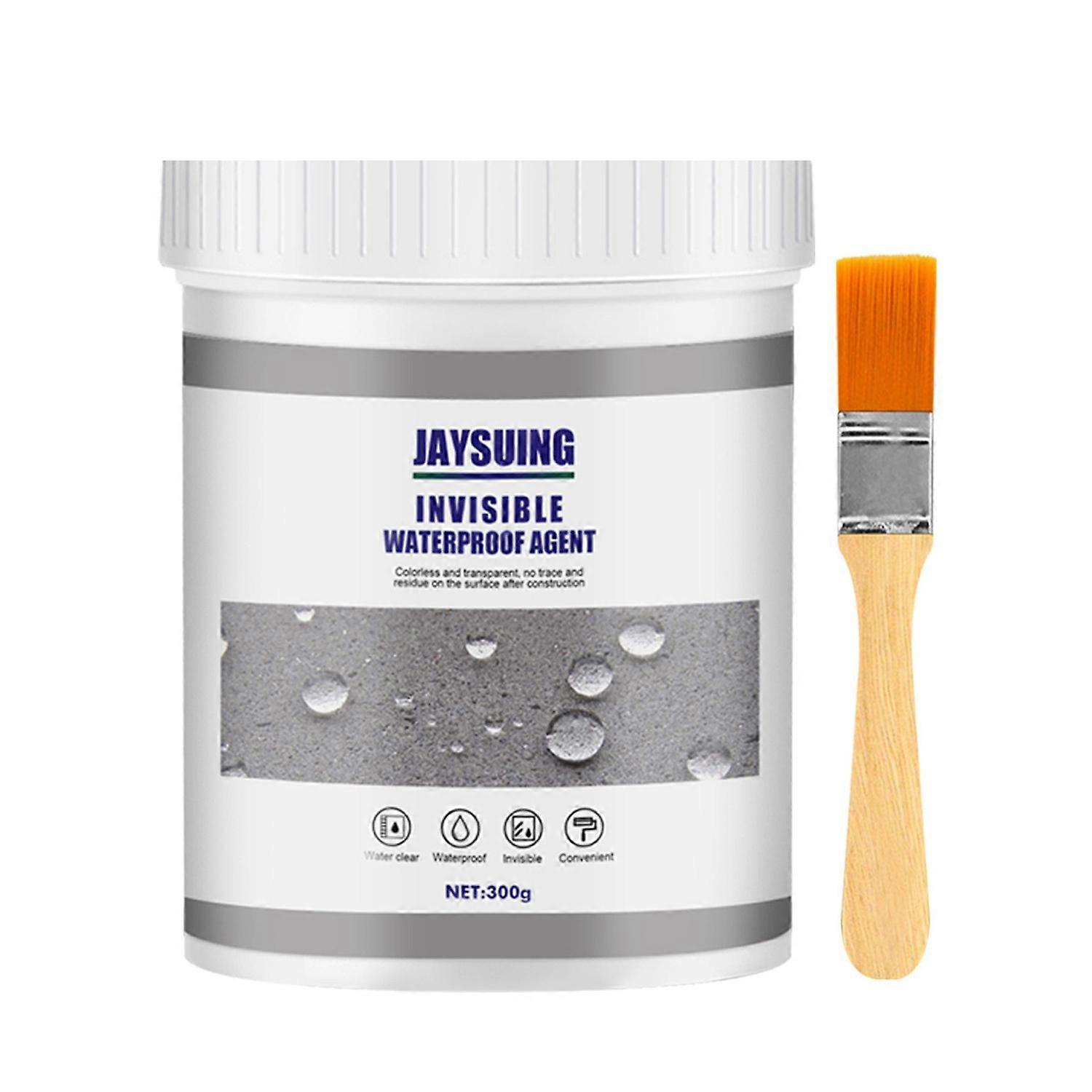 1-6x JAYSUING 300g Agent imperméable invisible avec brosse Réparatrice des fuites Revêtement adhésif pour Bathro