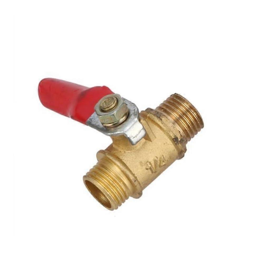 Garden Hose Tap Connector 1/4-3/8 BSP Male-To-Male, Red Lever Handle Water Flow Switch Pipe Fitting