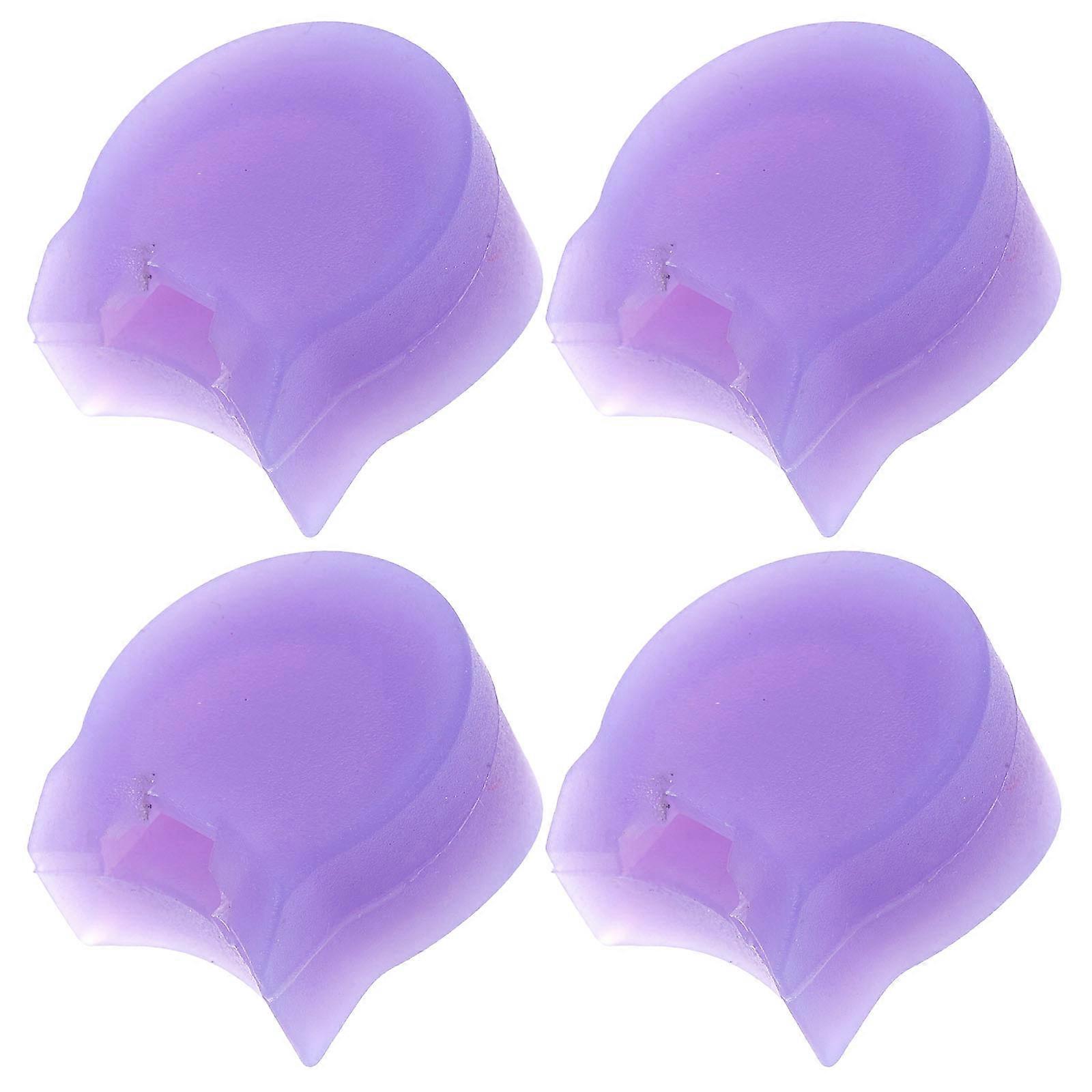 Finger Thumb Cover Clarinet Thumb for Standing Or Walking Practice Purple Silicone with Fatigue Reduction 4Pcs