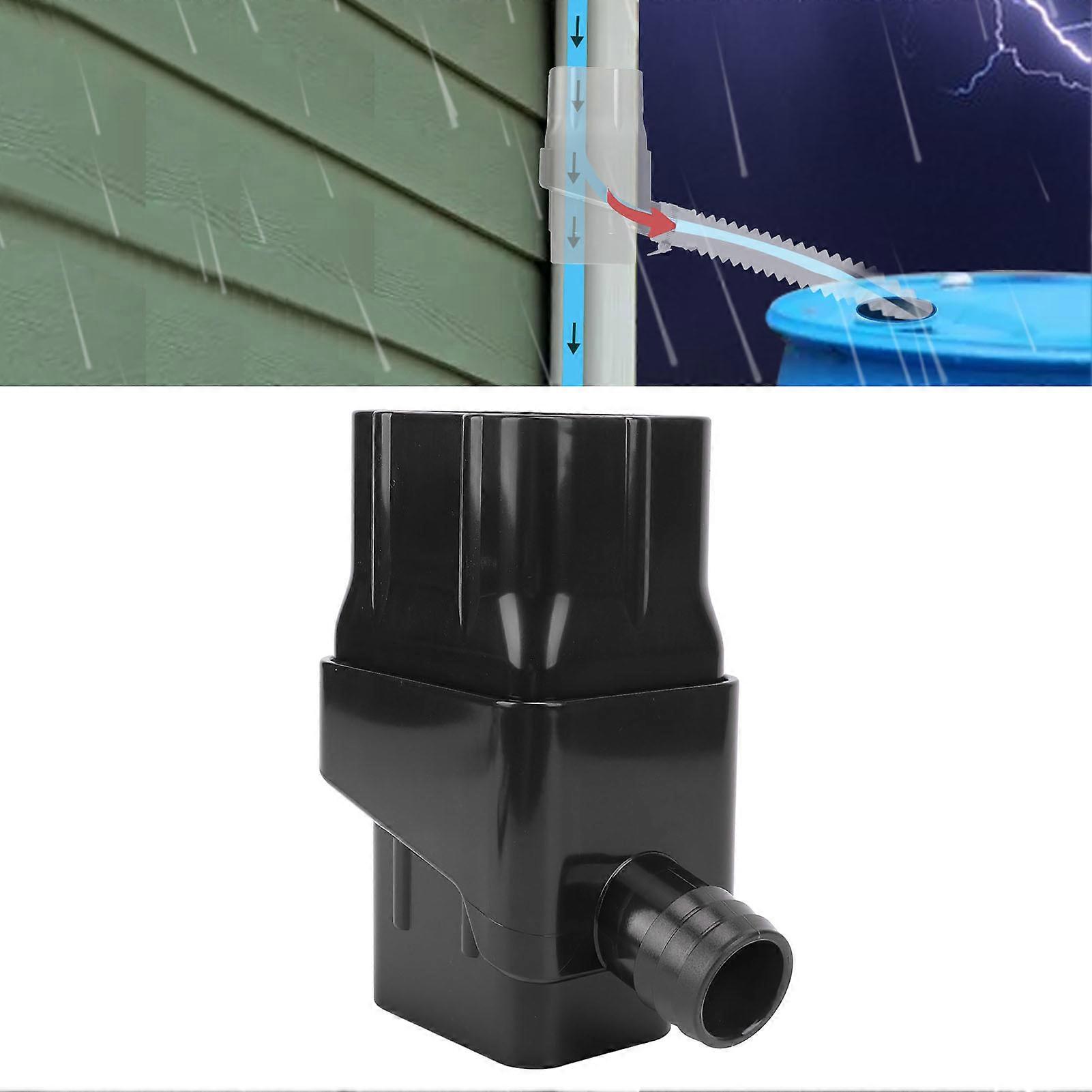 Regnvandsopsamlingssystem ABS Omskiftersæt Nedløbsrør Sort