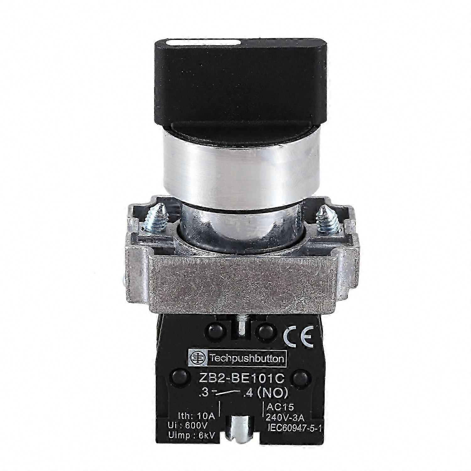 22mm Latching 2 NO 3-Position Rotary Selector Switch ZB2-BE101C