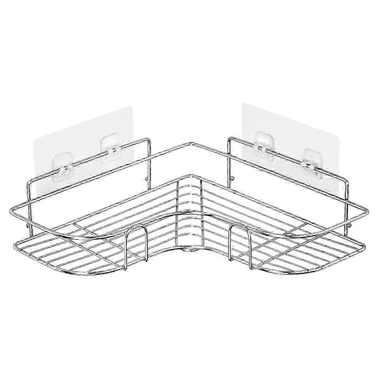 1 Set Shower Storage Rack Stable Anti-rust Convenient Shower Corner...