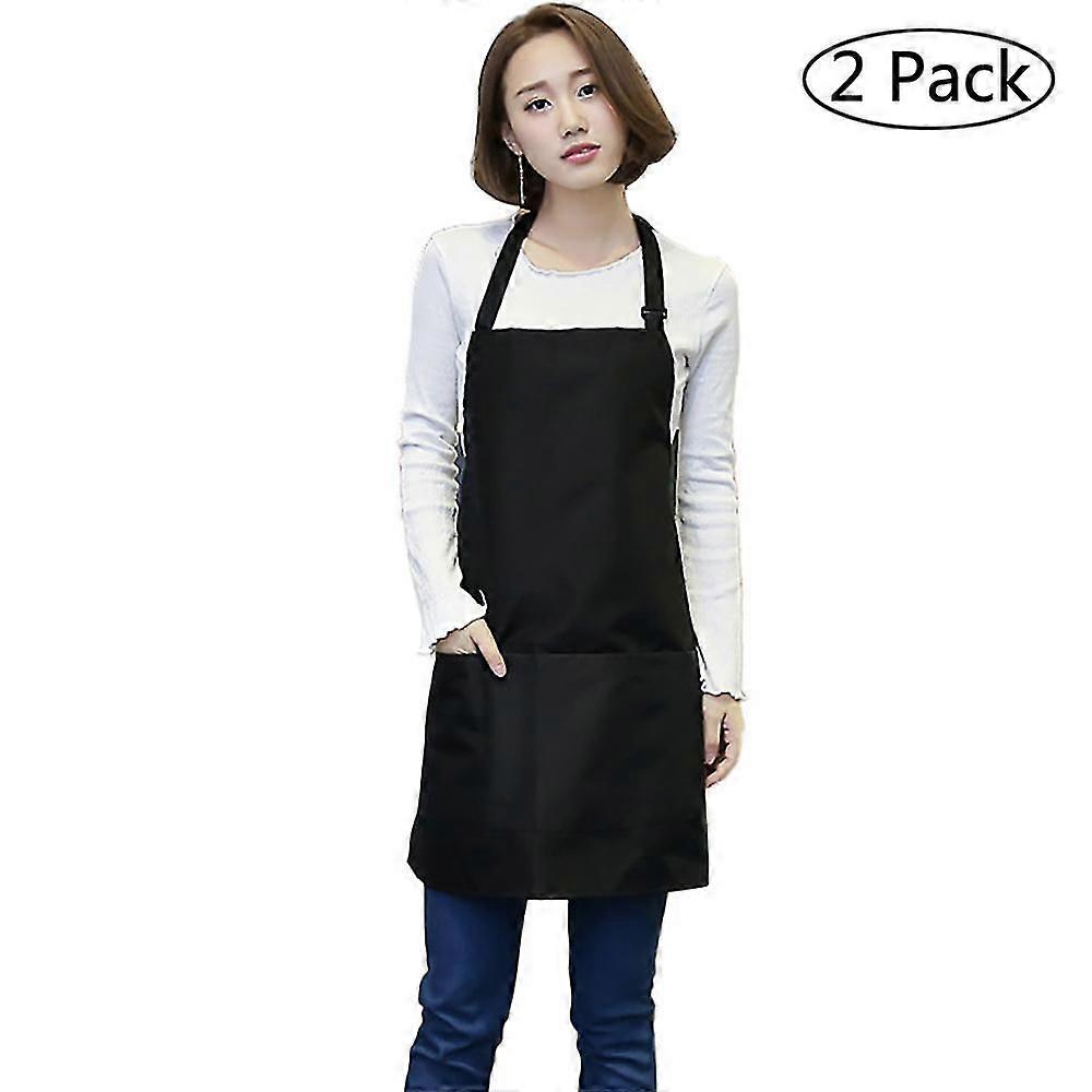 Chef Apron 2pcs Cooking Aprons with 2 Pockets Waterproof