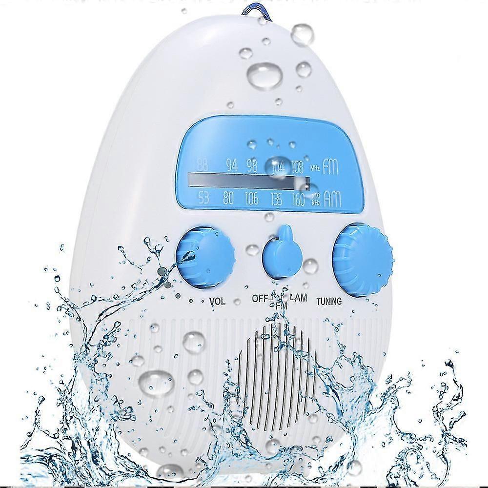 Wireless Mini Portable Hanging Waterproof Shower Clock Radio