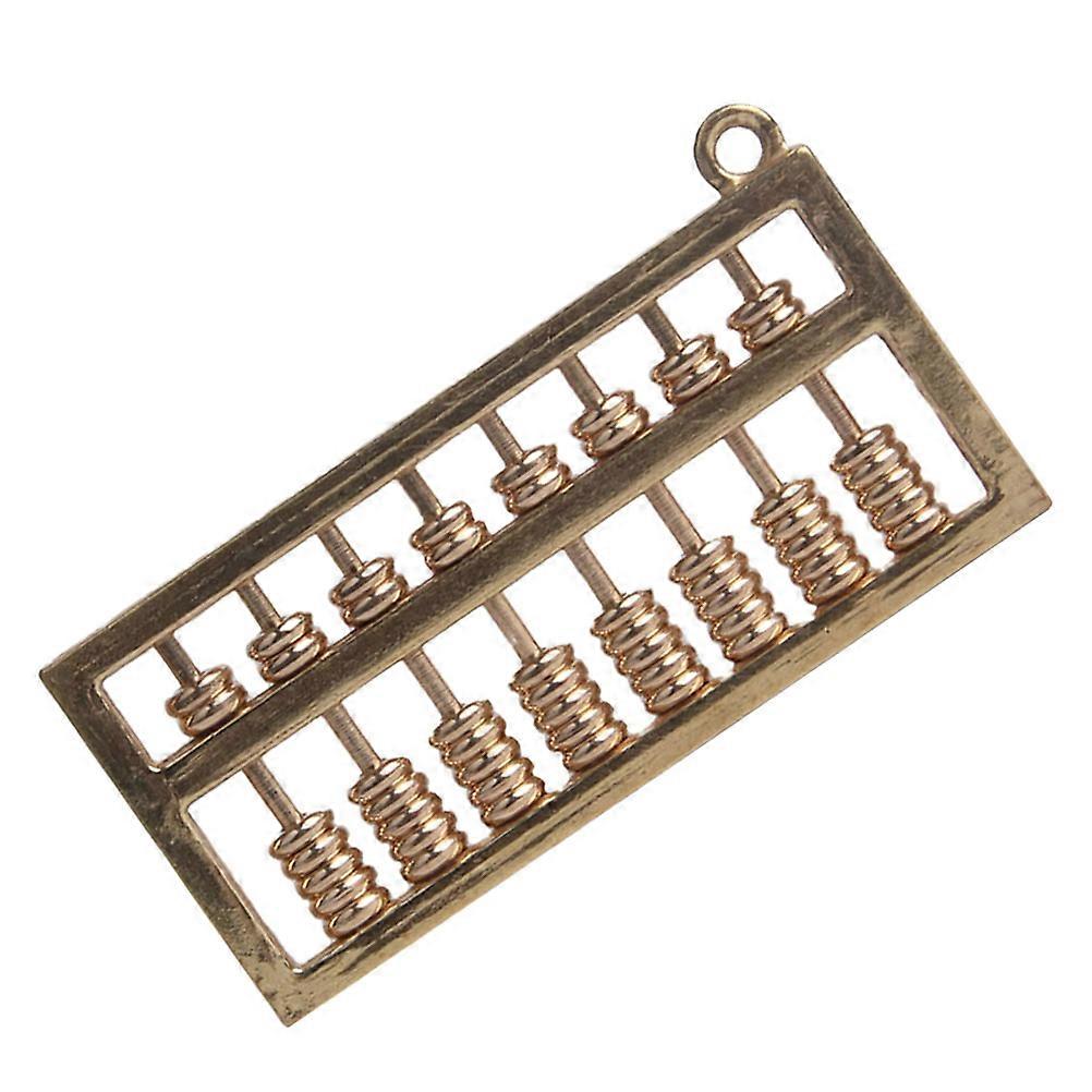 Mini Vintage Abacus Keychain Key Ring Pendant Decor for Keys Brass 1 Set