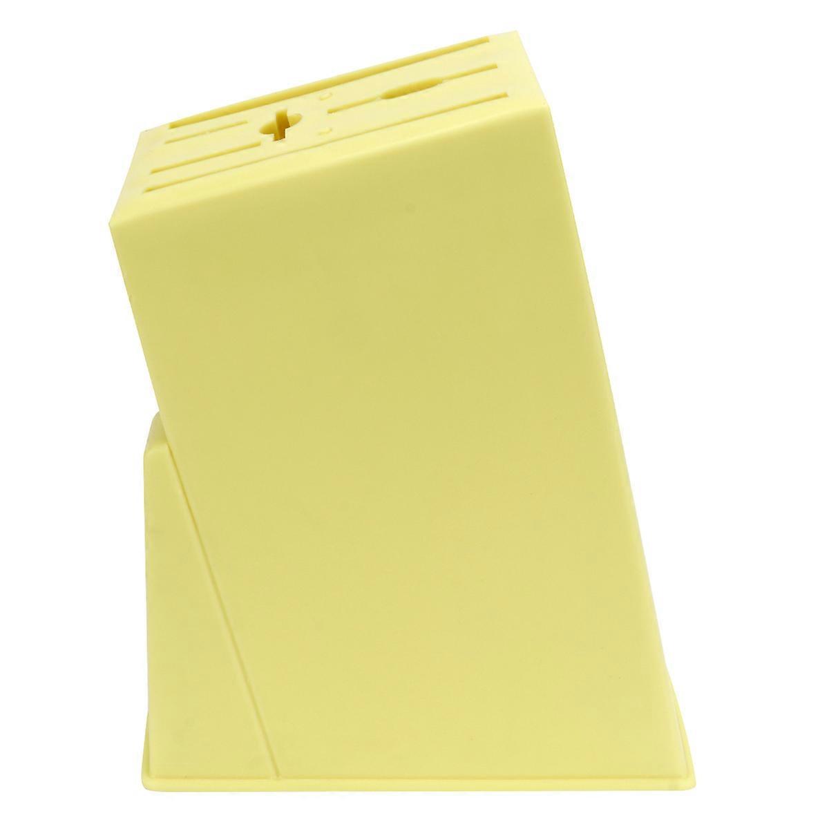 Rectangular Cutlery Organizer Holder Plastic Drain Rack For Home Kitchen Use Yellow Color 1Pack