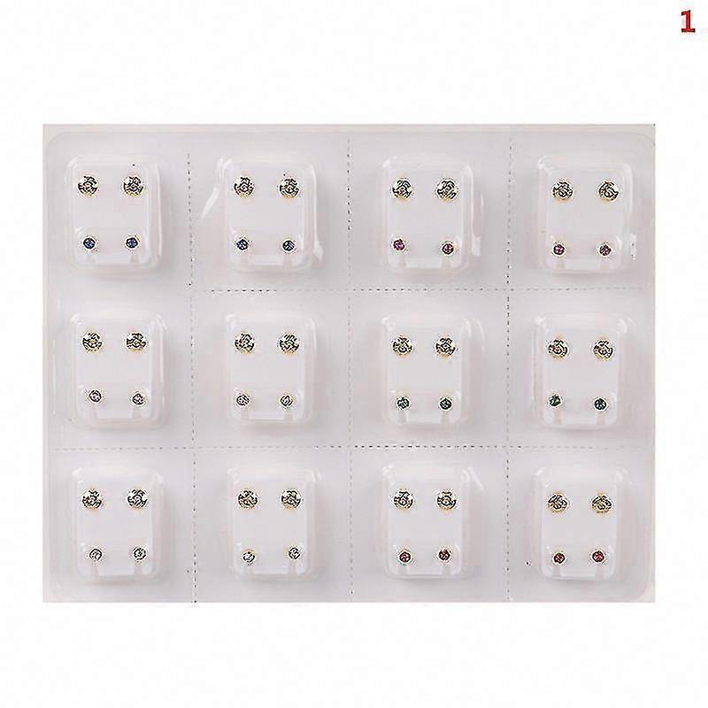 24pcs Chirurgico In Acciaio Orecchio Studs Medico Piercing Strumento per le Donne