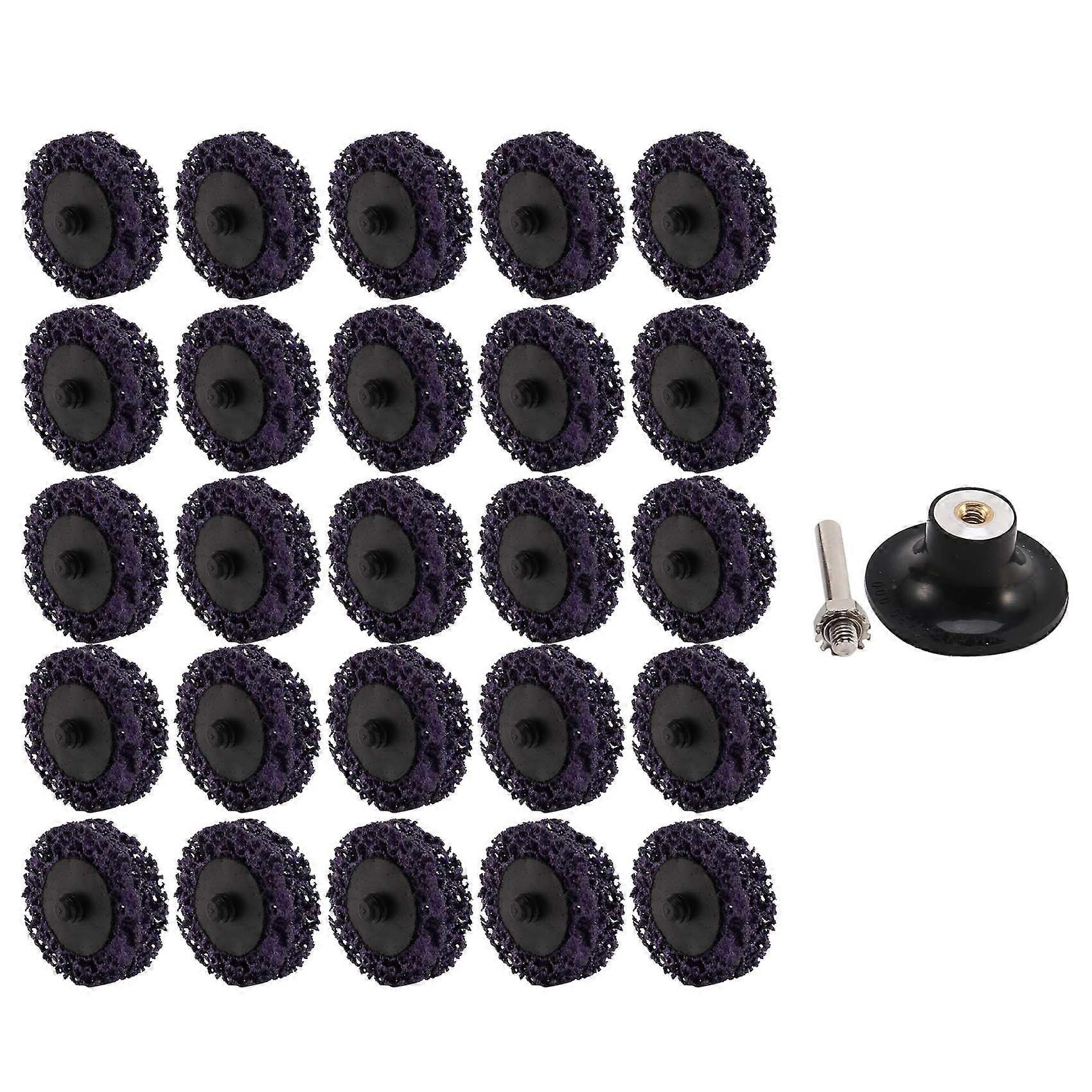25PCS 2 inch 50mm Quick Change Easy Strip & Clean Discs Purple for Paint Rust Removal Surface Prep