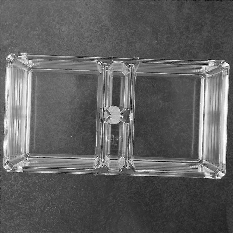 2 Lattices Clear Acrylic Tea Bags Holder Coffee Sugar Bag Boxes Acrylic Storage Organizer Case 15X8
