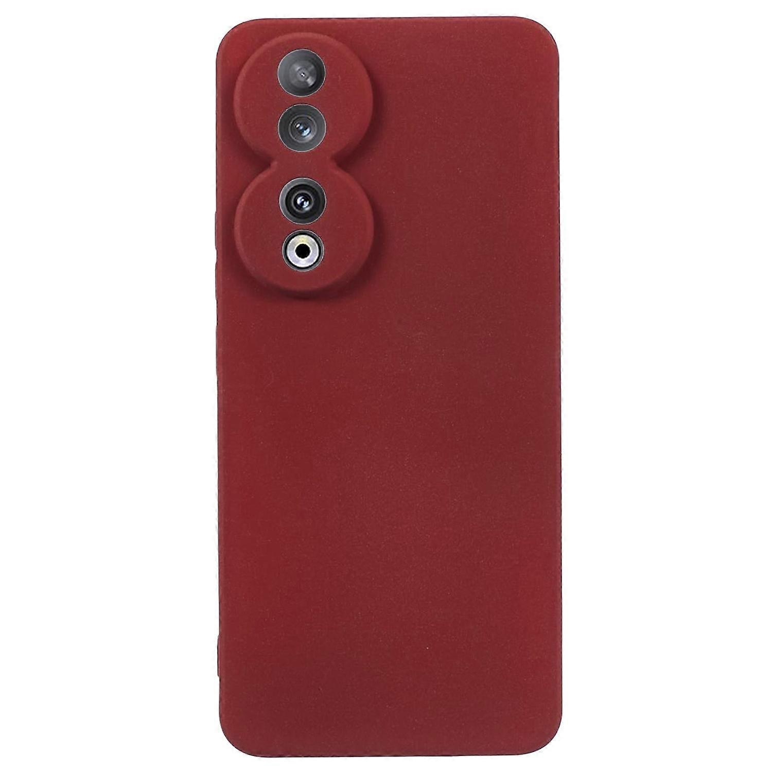 For Honor 90 Phone Case Precise Cutout Double-Sided Matte Back Cover - Wine Red