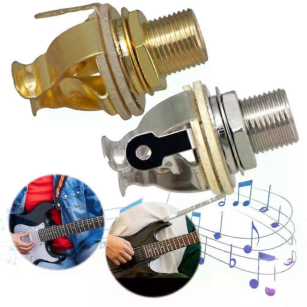 2Pcs 1/4 Inch 635Mm Input Jack-Plug Socket Input Plug Socket Guitar Socket Parts for Electric Guitar Bass