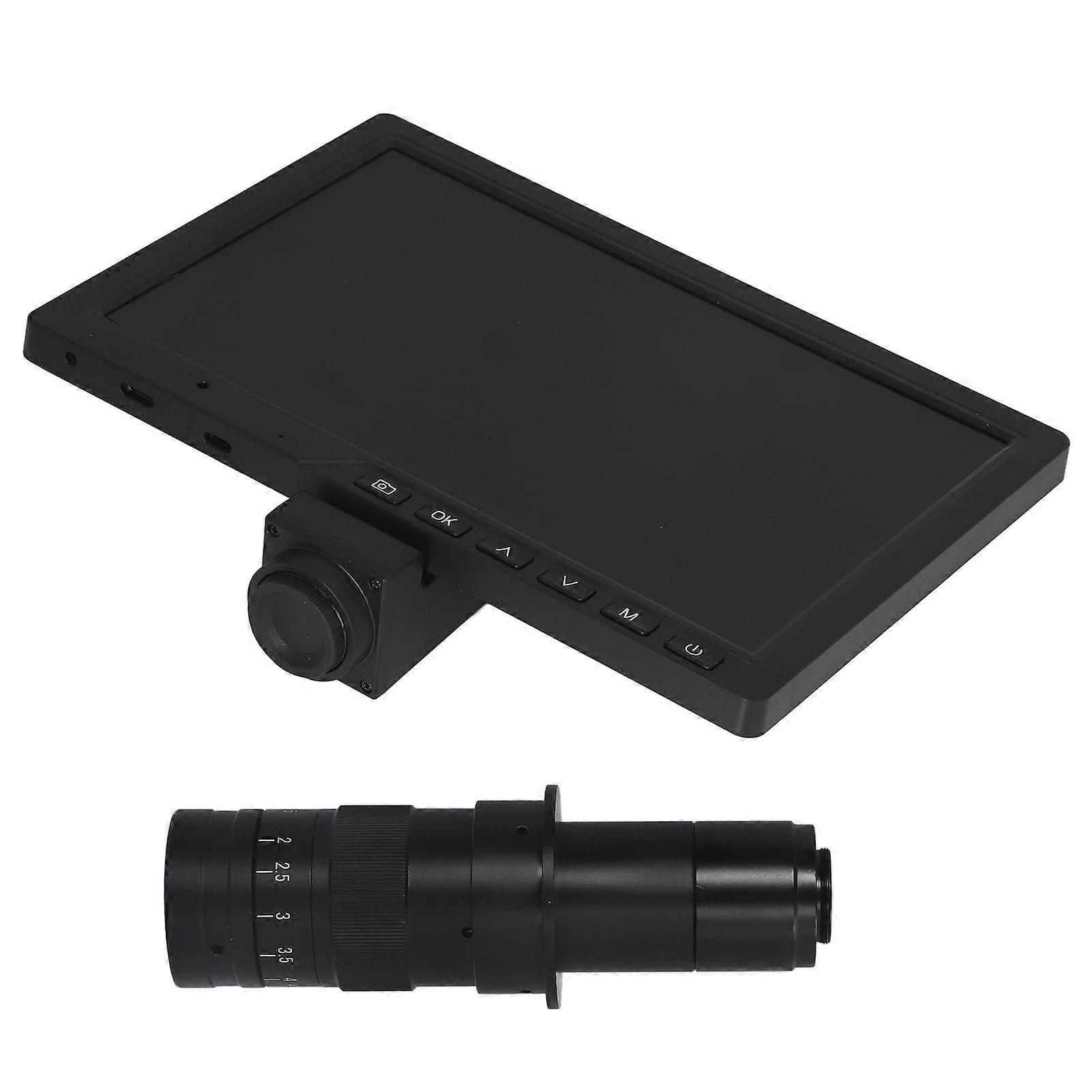 10.1" 16MP Microscope Camera Set 180X Lens LED Ring Light